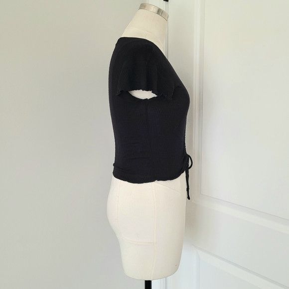 Other Juniors' Antistar Ribbed Ruched V-Neck Crop Top Sexy Summer Size S / US 4 / IT 40 - 7 Thumbnail