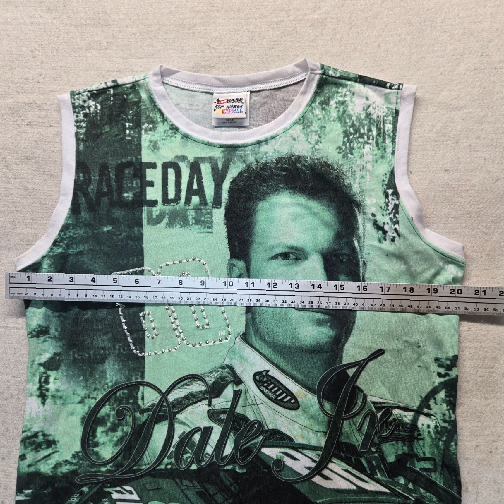 Vintage VINTAGE Dale Earnhardt Jr Shirt Tank Top Adult Large Green All Over Print Racing 90s Mens Size L / US 10 / IT 46 - 6 Thumbnail
