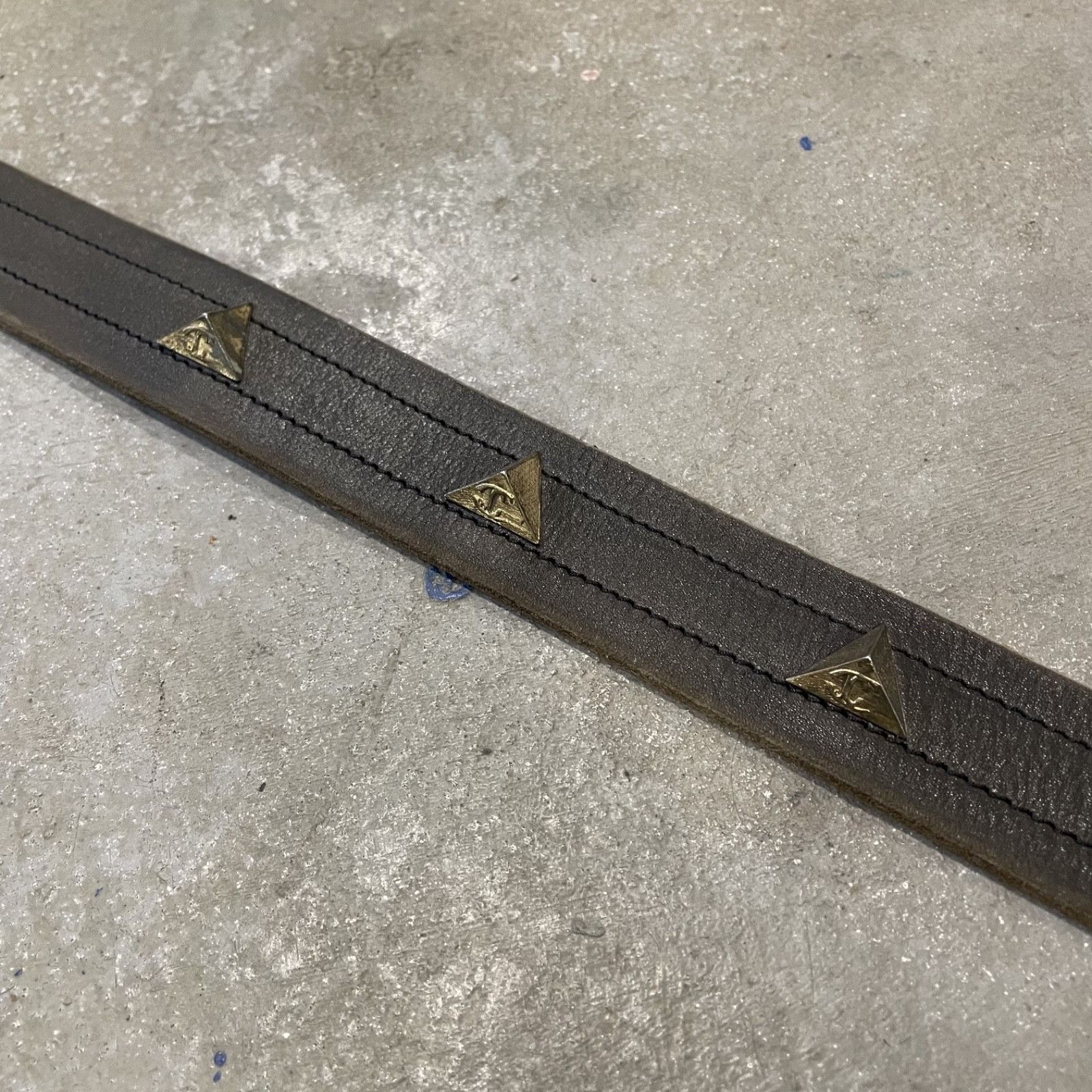 Just Cavalli Just Cavalli Y2K Brown Leather Belt Brass Buckle Logo 9372AC Size ONE SIZE - 4 Thumbnail