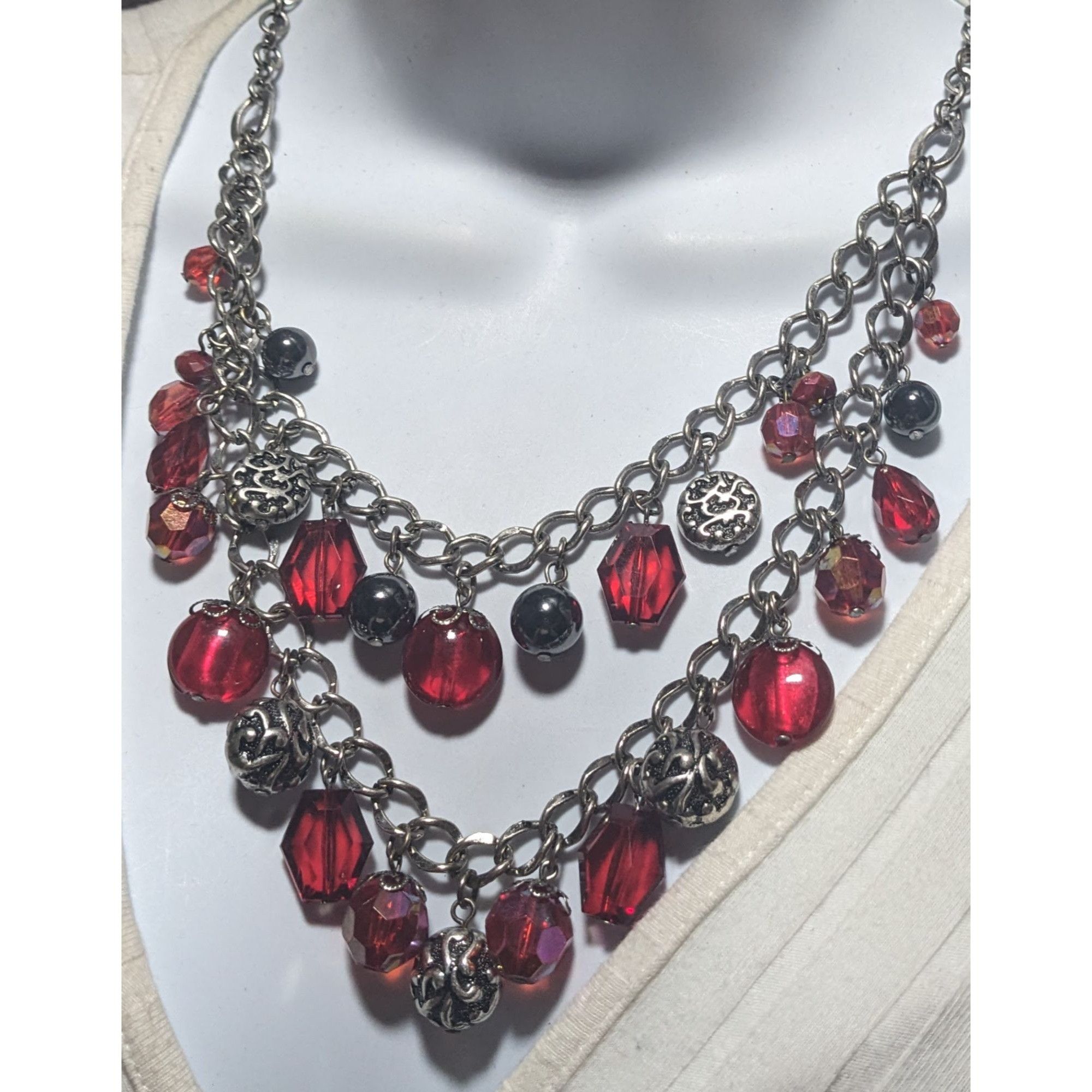 Other Gothic Vampire Multilayer Gemmed Necklace Size ONE SIZE - 7 Thumbnail