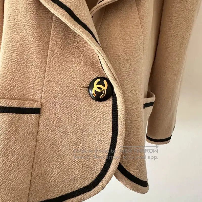 Chanel Chanel Beige Wool Women's Jacket . Size L / US 10 / IT 46 - 4 Thumbnail