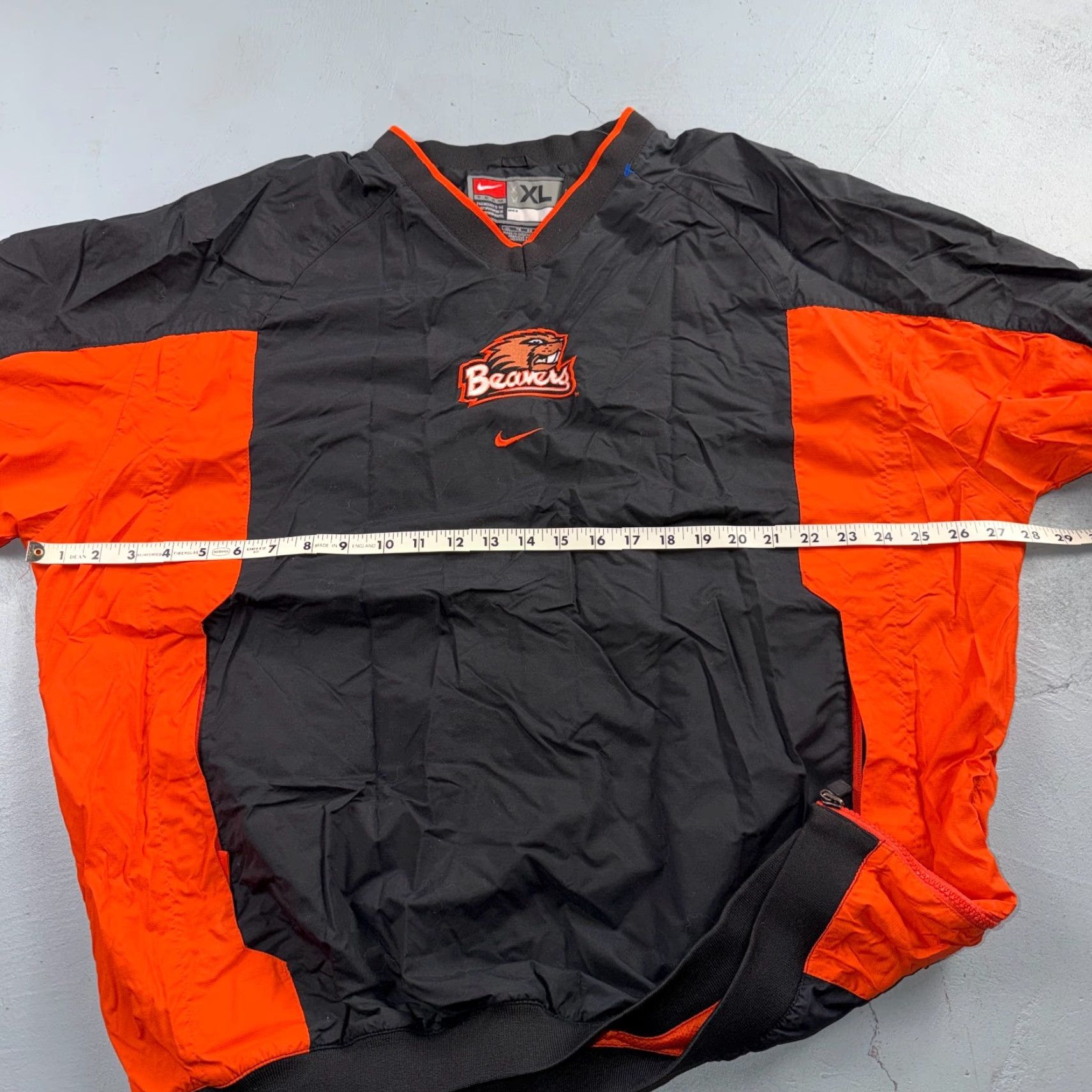 Nike VINTAGE Nike Oregon State University OSU Beavers Team Warm Up Jacket Center Swoosh Men XL Black Pullover Sweater Size US XL / EU 56 / 4 - 5 Thumbnail