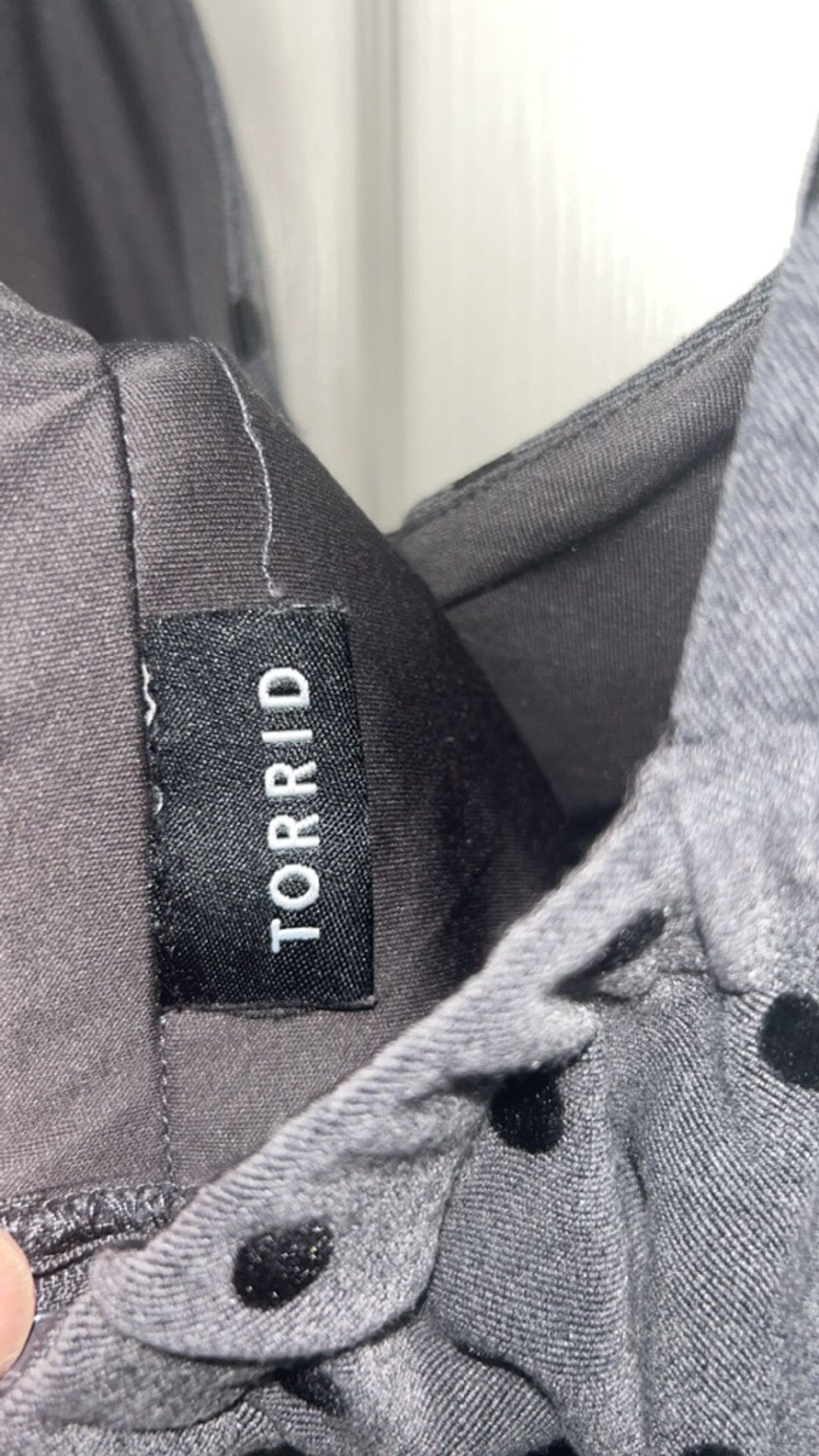 Torrid TORRID Gray Black Polka Dot Peplum Tank Top Plus Size Size M / US 6-8 / IT 42-44 - 4 Thumbnail