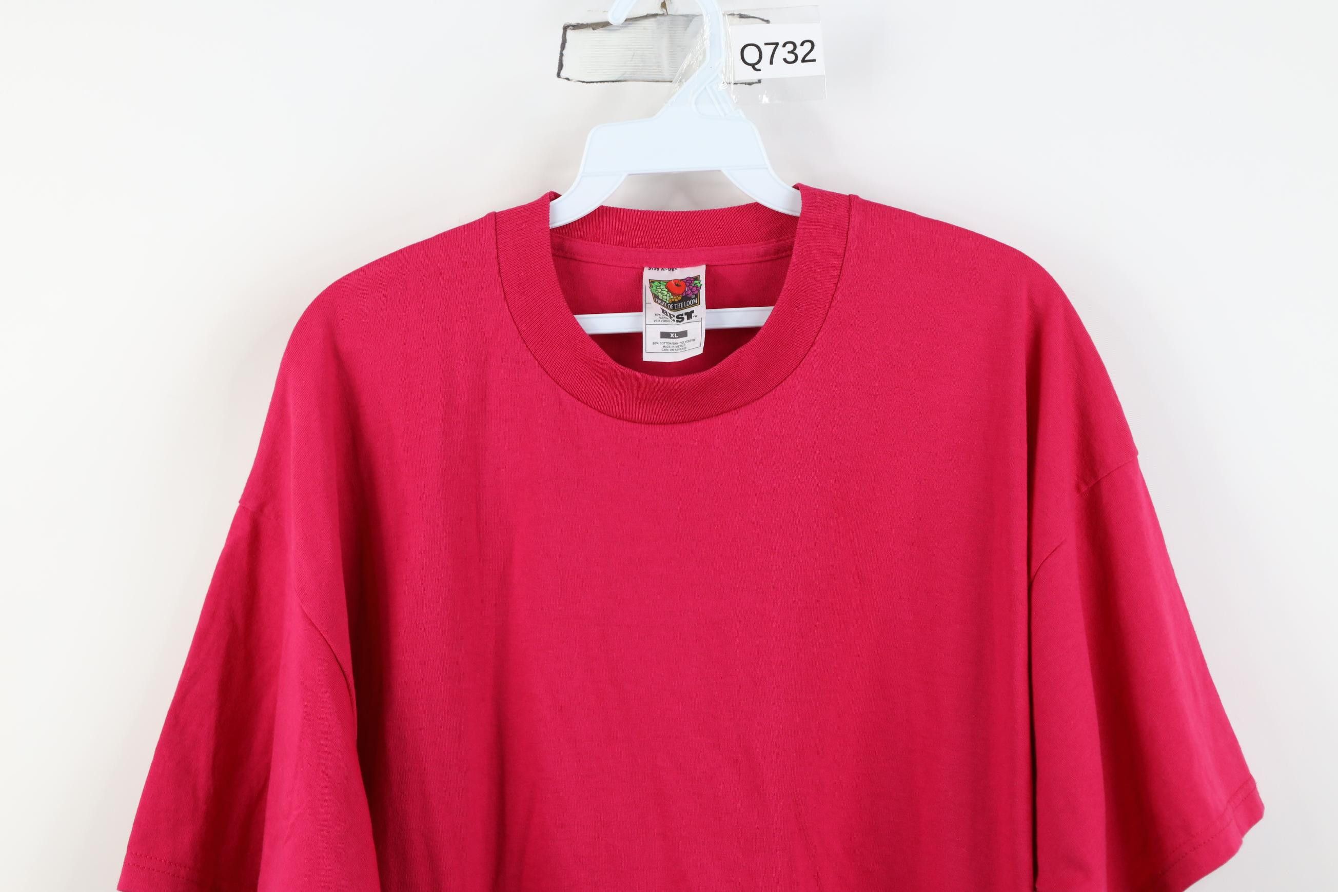 Vintage Vintage 90s Streetwear Faded Blank Short Sleeve T-Shirt Pink Size US XL / EU 56 / 4 - 2 Thumbnail