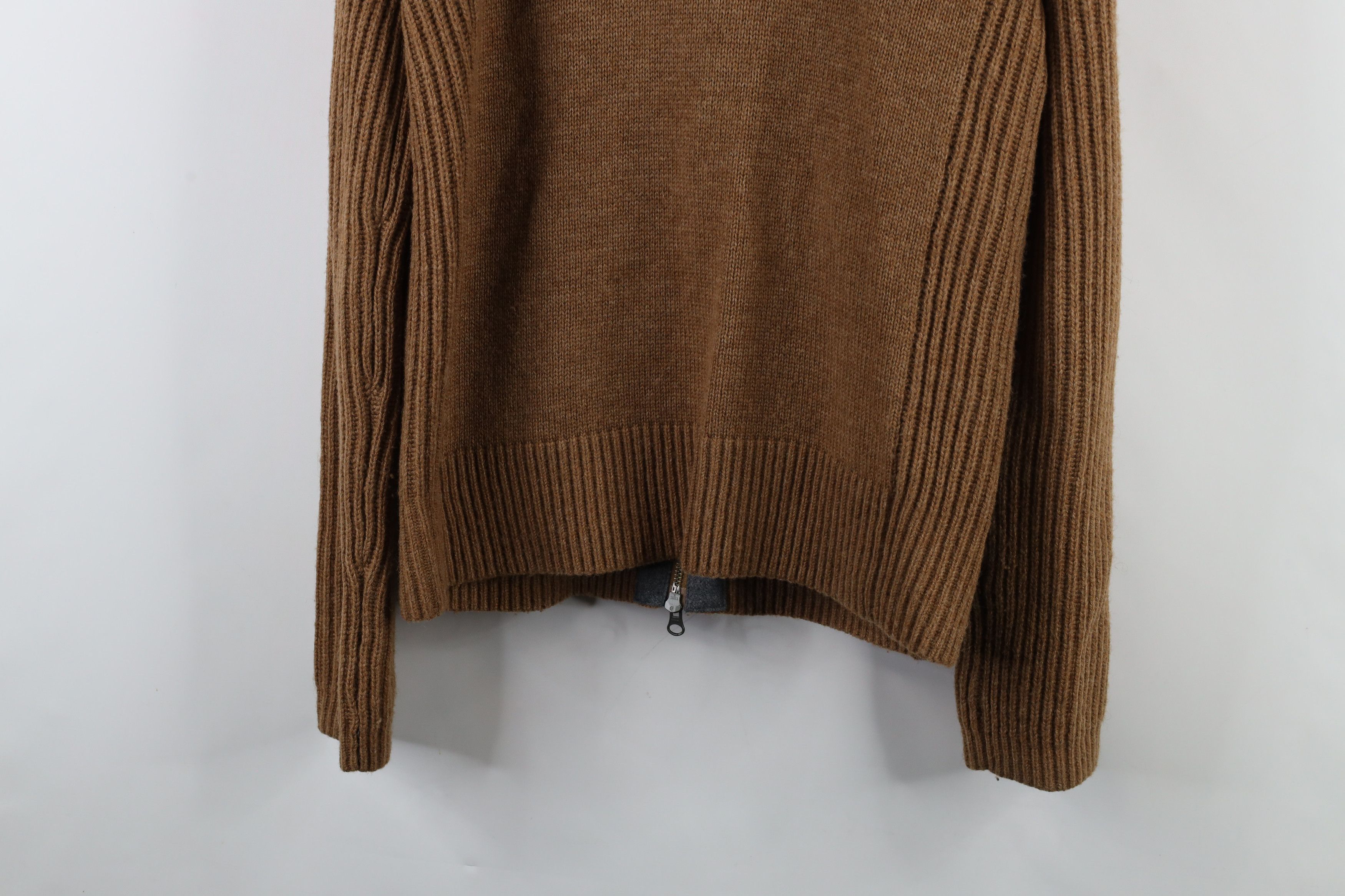 Banana Republic × Vintage Banana Republic Camel Chunky Ribbed Knit Full Zip Sweater Size US M / EU 48-50 / 2 - 14 Thumbnail