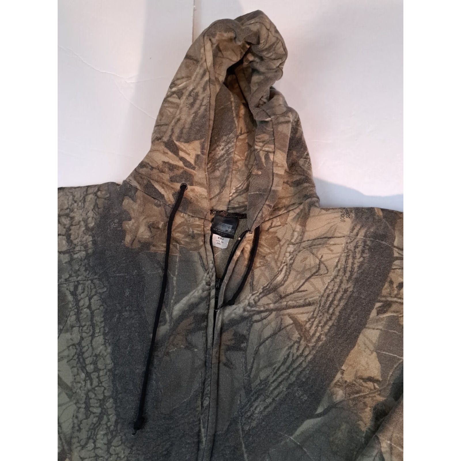 Vintage ACE USA Camouflage Full Zip Hooded Jacket Sweatshirt 2XL Men Regular Fleece Pockets Hooded Camouflage USA 28in 27in pit to pit (Ace) Size US XXL / EU 58 / 5 - 3 Thumbnail