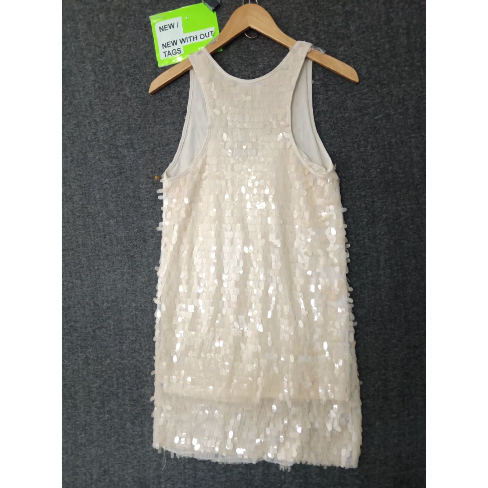 CO Ark & Co Women's Mini Sequin Lined Sleeveless Dress Beige Size S Size S / US 4 / IT 40 - 2 Thumbnail