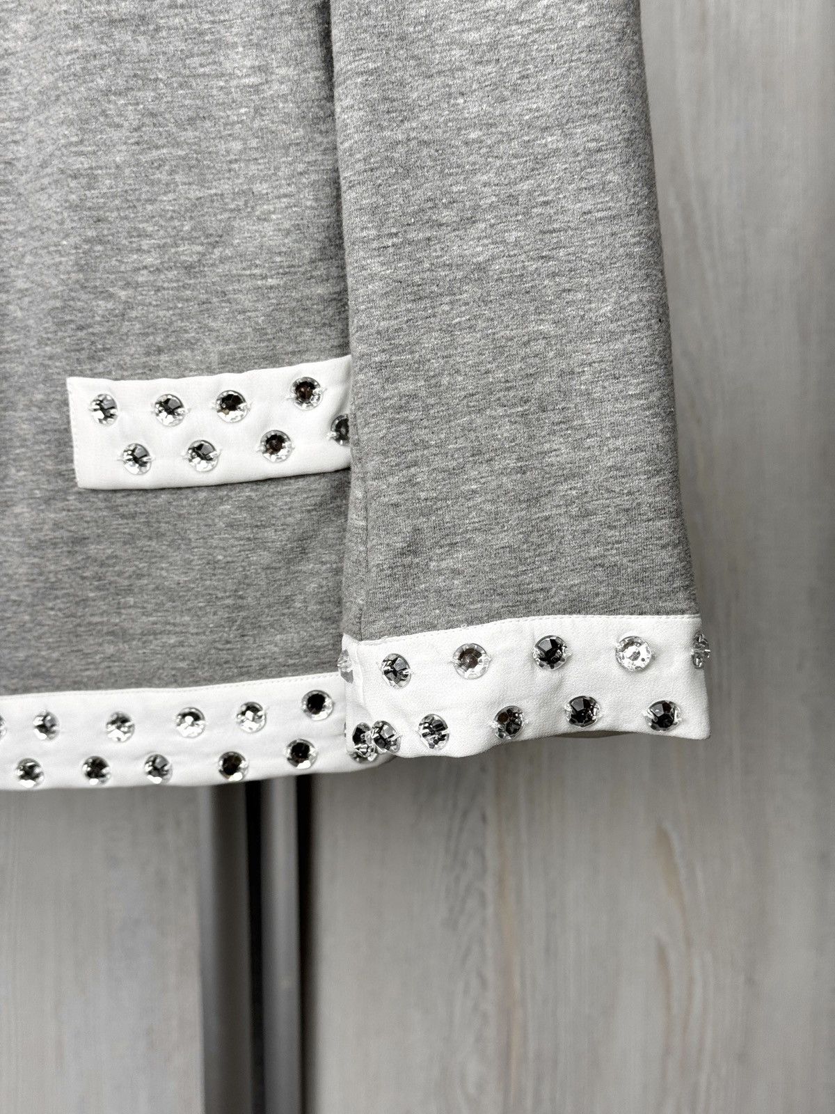 Love Moschino Love Moschino Grey Studded Cotton Cardigan Full zip jacket Size M / US 6-8 / IT 42-44 - 8 Thumbnail