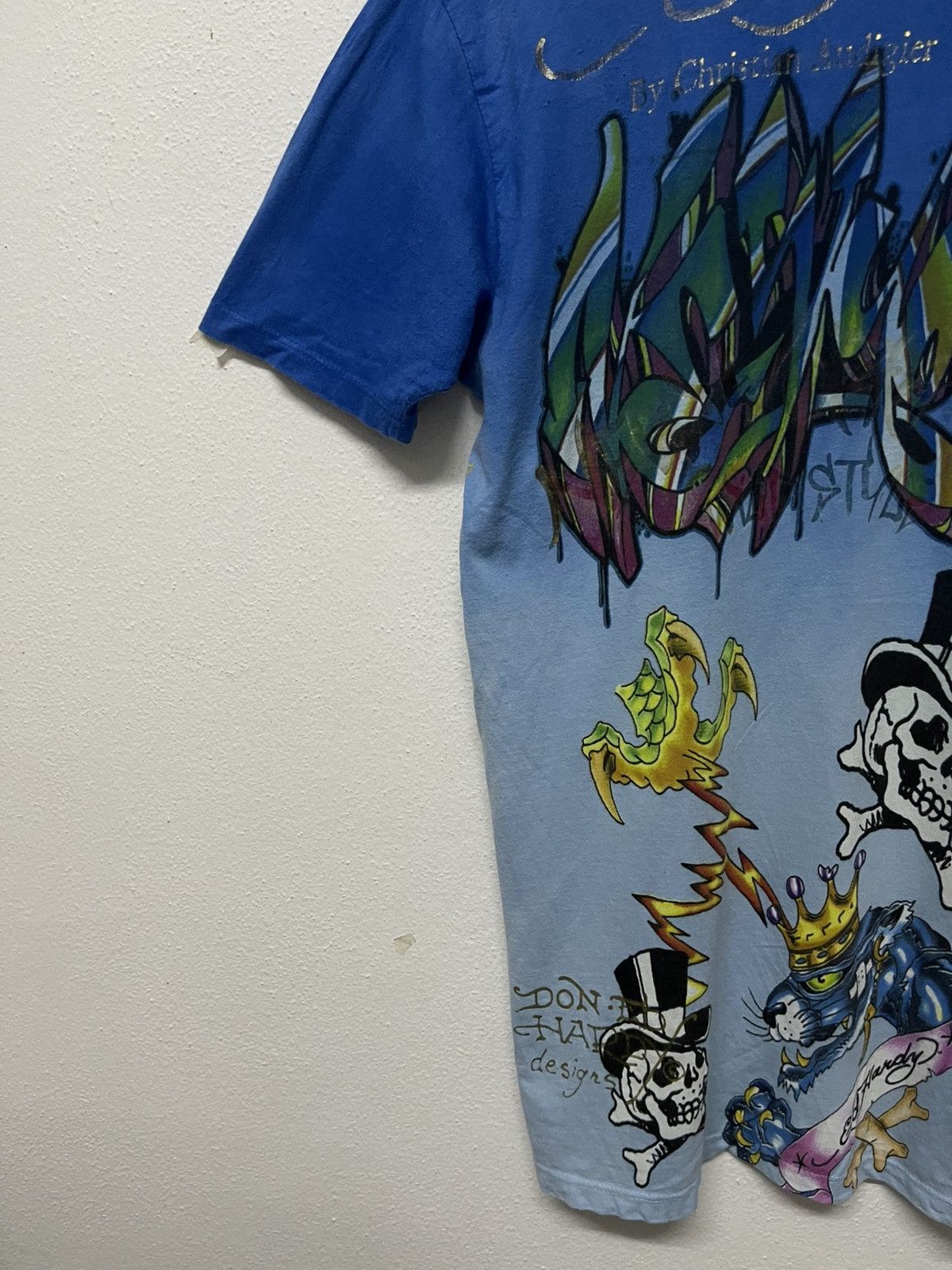 Ed Hardy 2000s ED HARDY CHRISTIAN AUDIGIER OVP DOUBLE LAYER TSHIRT Size US S / EU 44-46 / 1 - 12 Thumbnail