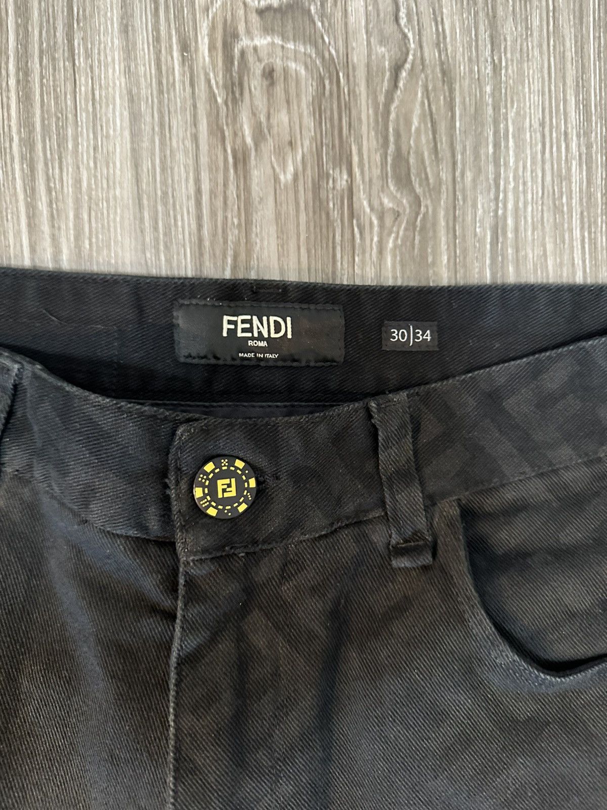 Fendi FENDI Black Jacquard FF Jeans Size US 30 / EU 46 - 6 Thumbnail