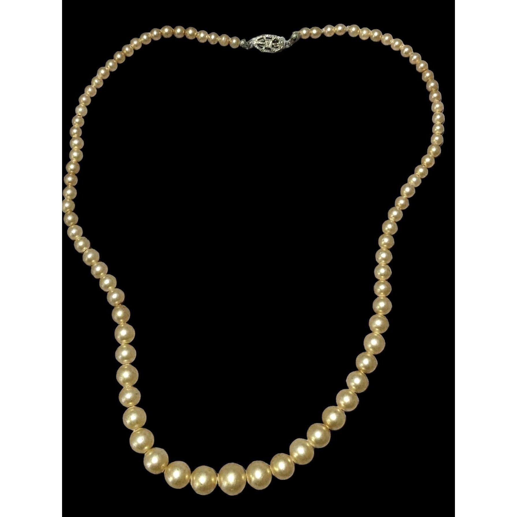 Other Vintage Gold Graduated Faux Pearl Necklace Size ONE SIZE - 1 Thumbnail