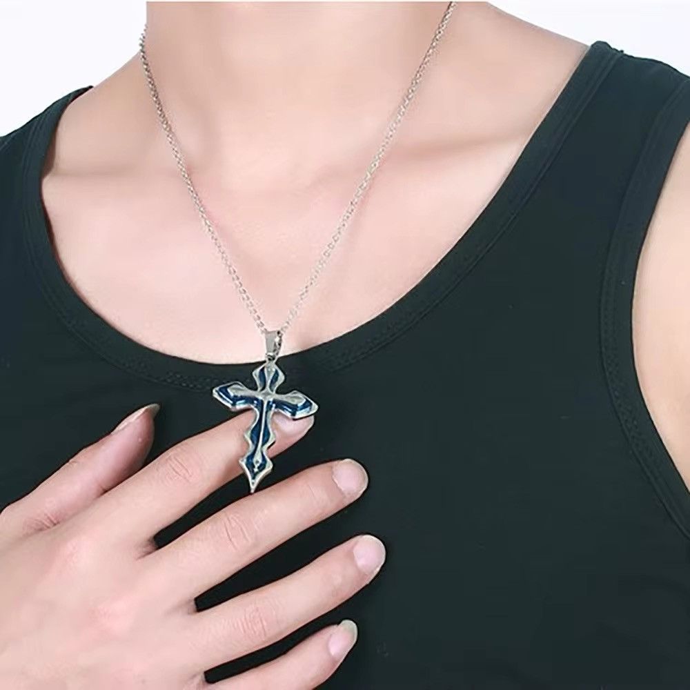 Jewelry Multi-layered Cross Blue Necklace Size ONE SIZE - 3 Thumbnail