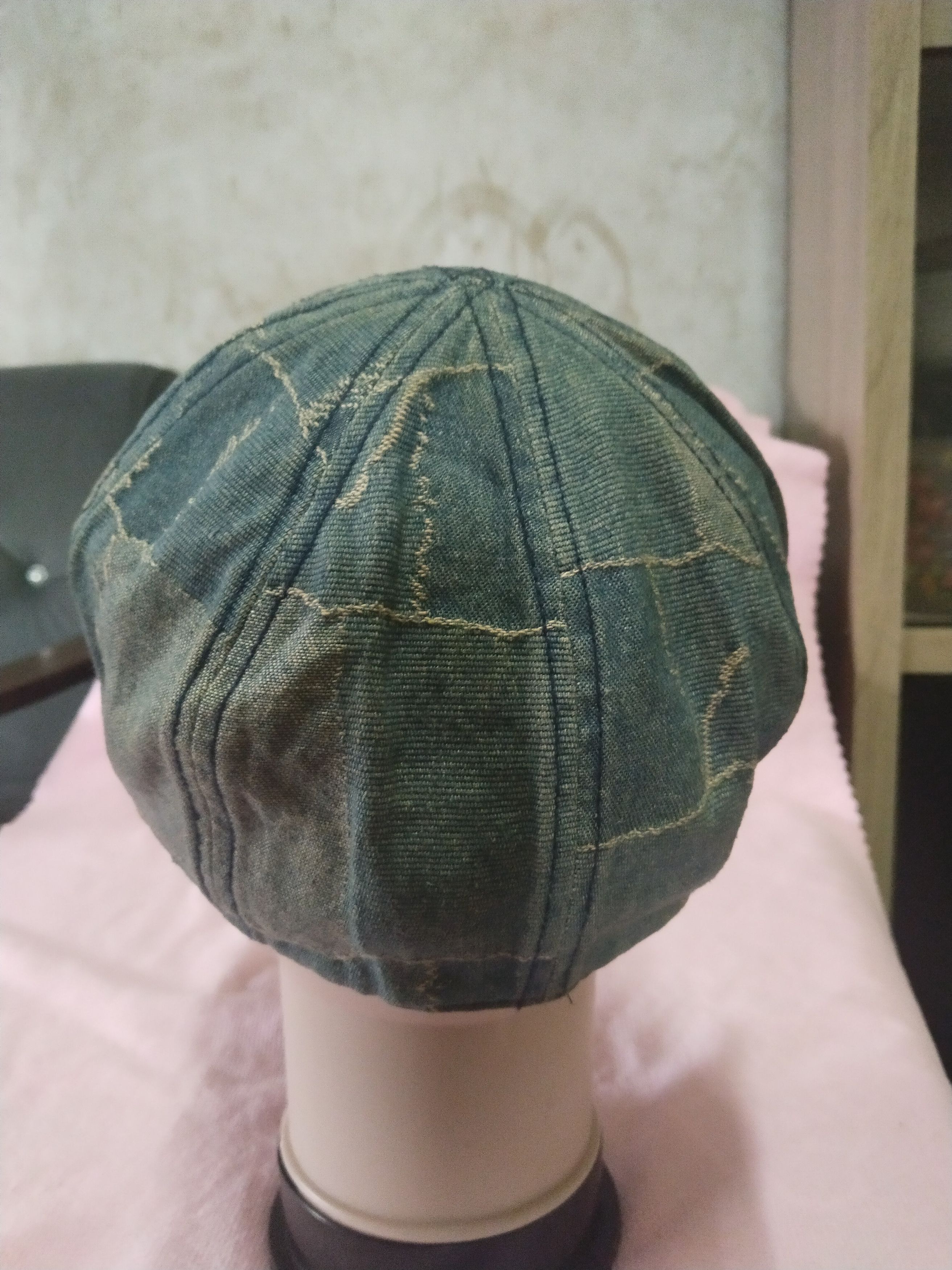 Japanese Brand VINTAGE JAPAN BRAND DENIM PATCHWORK NEWBOY HAT Size ONE SIZE - 4 Thumbnail