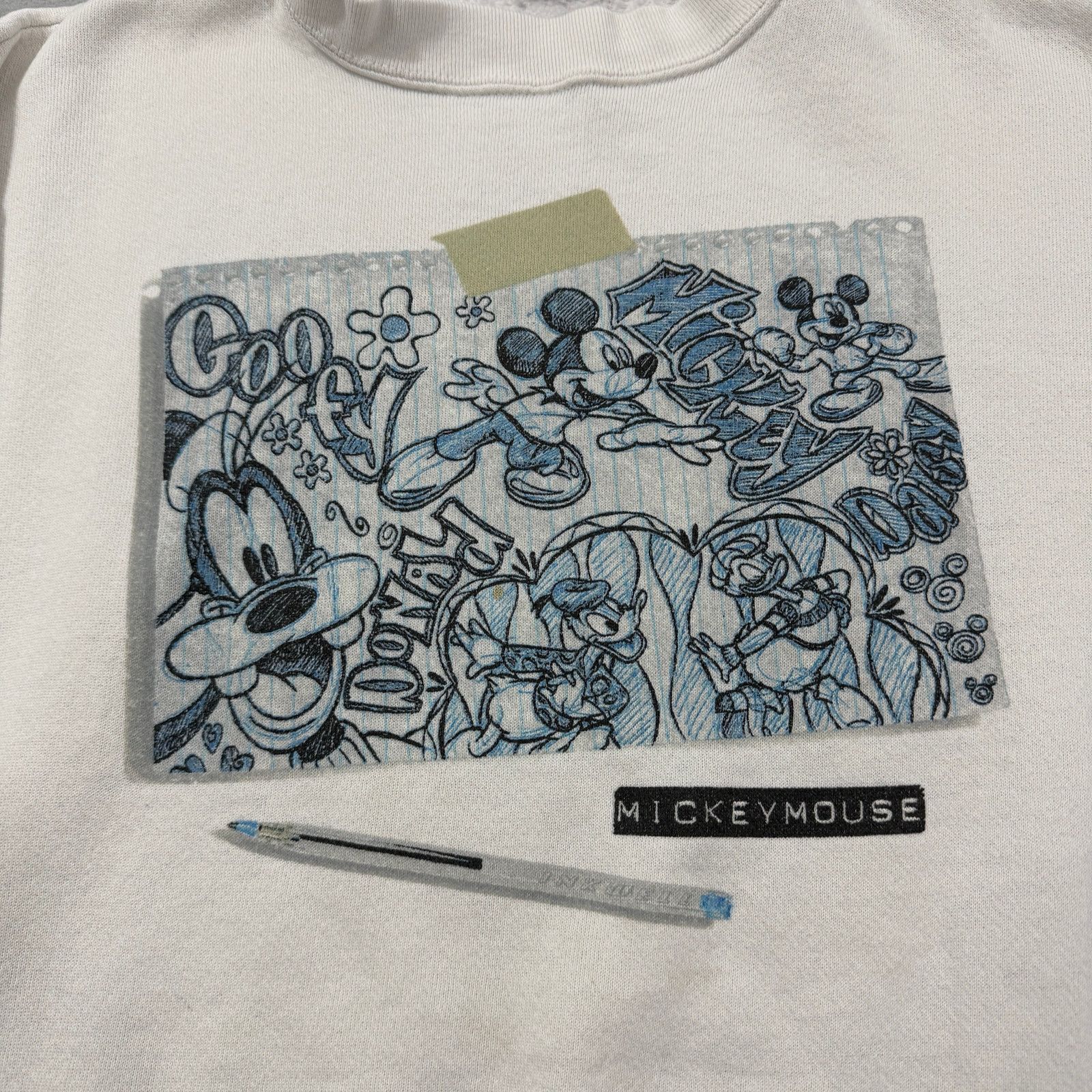 Vintage Vintage Disney Mickey Mouse Art Sweatshirt Size Large 90s Size US L / EU 52-54 / 3 - 3 Thumbnail