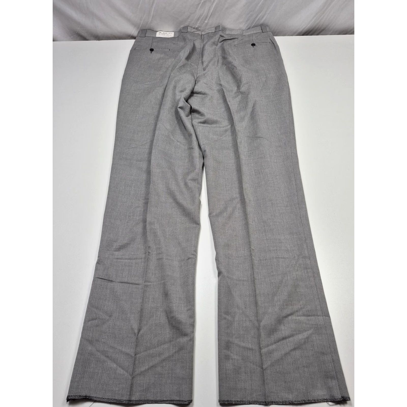 Vintage Asher Reserve Dress Pants Mens 44x32 Gray Wool Herringbone Pleated NWT USA Size US 44 / EU 60 - 5 Thumbnail