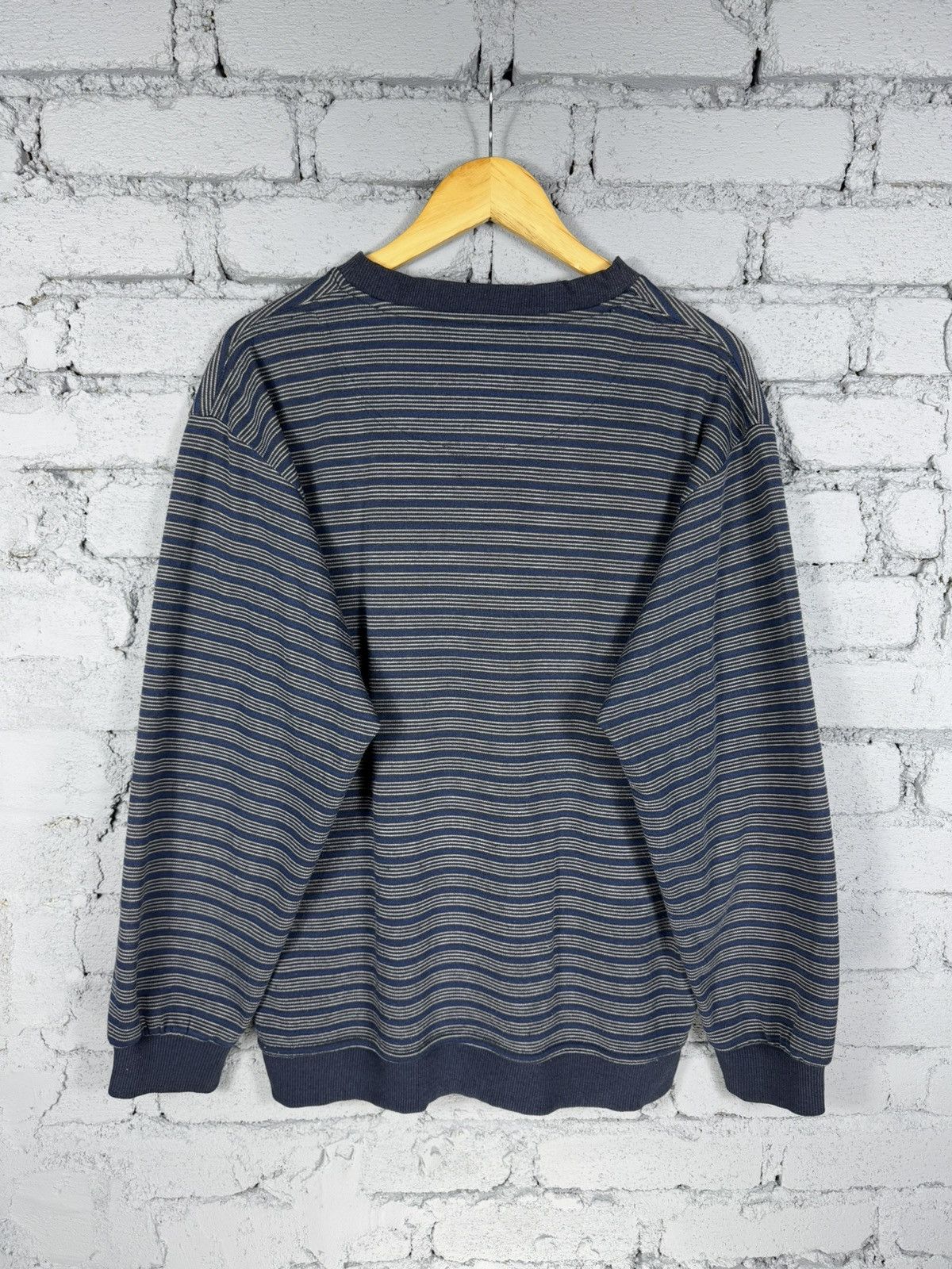 Japanese Brand Vintage Kansai Yamamoto Homme Stripe Basic Sweatshirt Size US XL / EU 56 / 4 - 9 Thumbnail