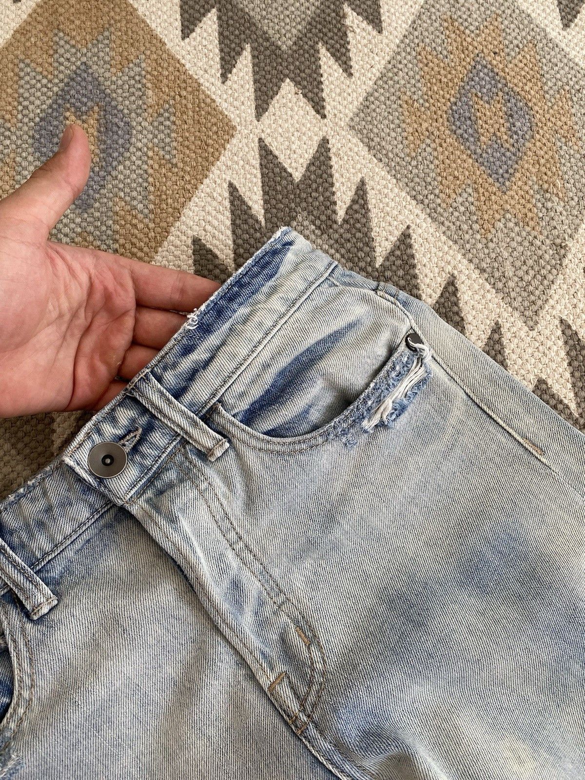 Helmut Lang Helmut Lang Womens Washed Denim Jeans Pants Size 26" / US 2 / IT 38 - 5 Thumbnail