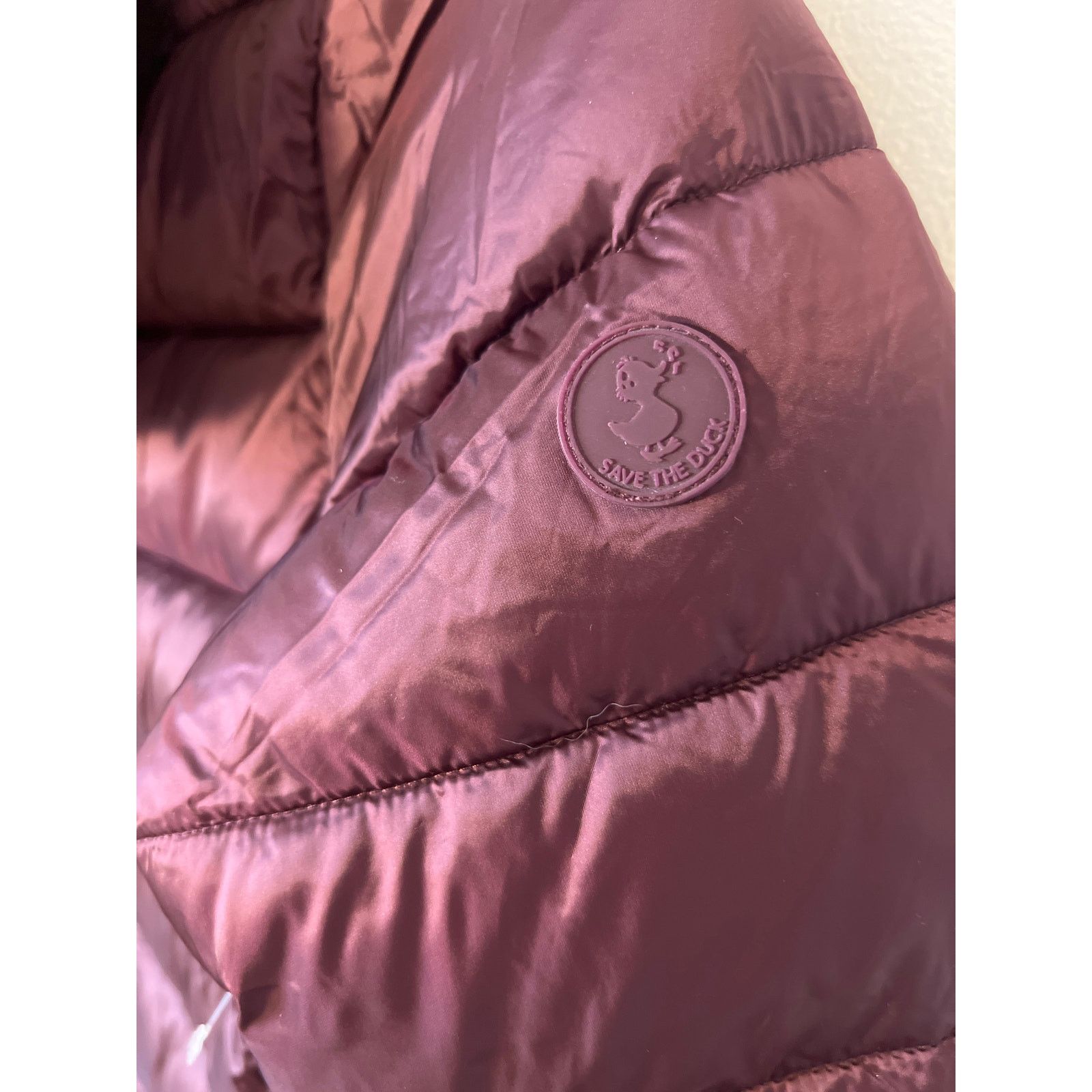 Save The Duck new Save the Duck Sz S Purple Faux Fur Collar Puffer Coat Size S / US 4 / IT 40 - 4 Thumbnail