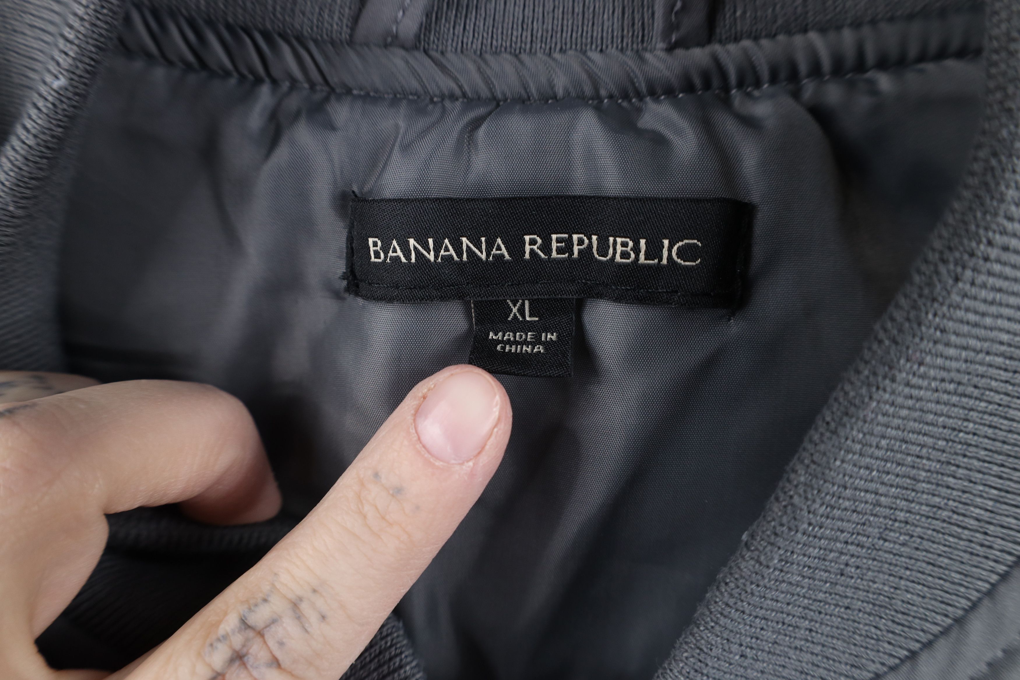 Banana Republic Banana Republic Micro Puffer Full Zip Bomber Jacket Gray Size US XL / EU 56 / 4 - 10 Thumbnail
