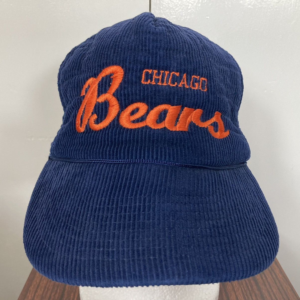 NFL CHICAGO BEARS SCRIPT CORDUROY SNAPBACK HAT CAP NFL VINTAGE Size ONE SIZE - 2 Thumbnail