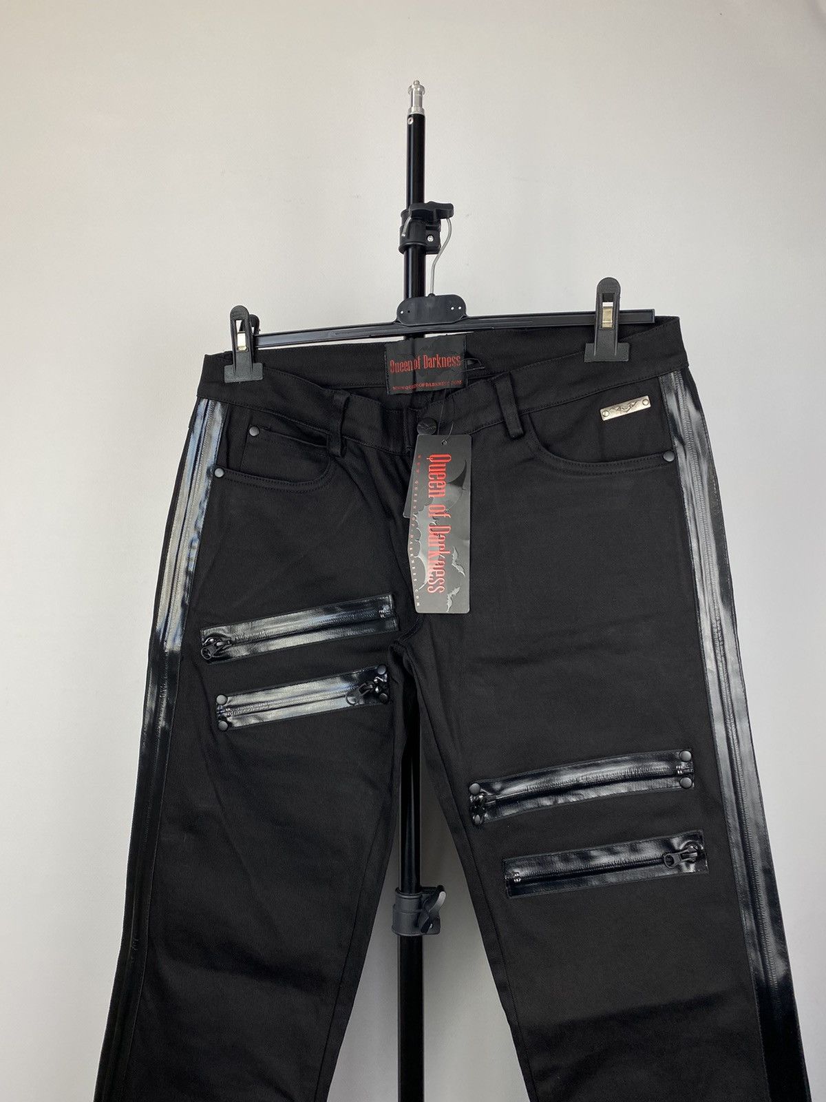 Japanese Brand × Vintage 🔥QUEEN OF DARKNESS MULTI ZIPPER OPIUM GOTHIC PANTS WOMEN SEX Size 32" / US 10 / IT 46 - 10 Thumbnail