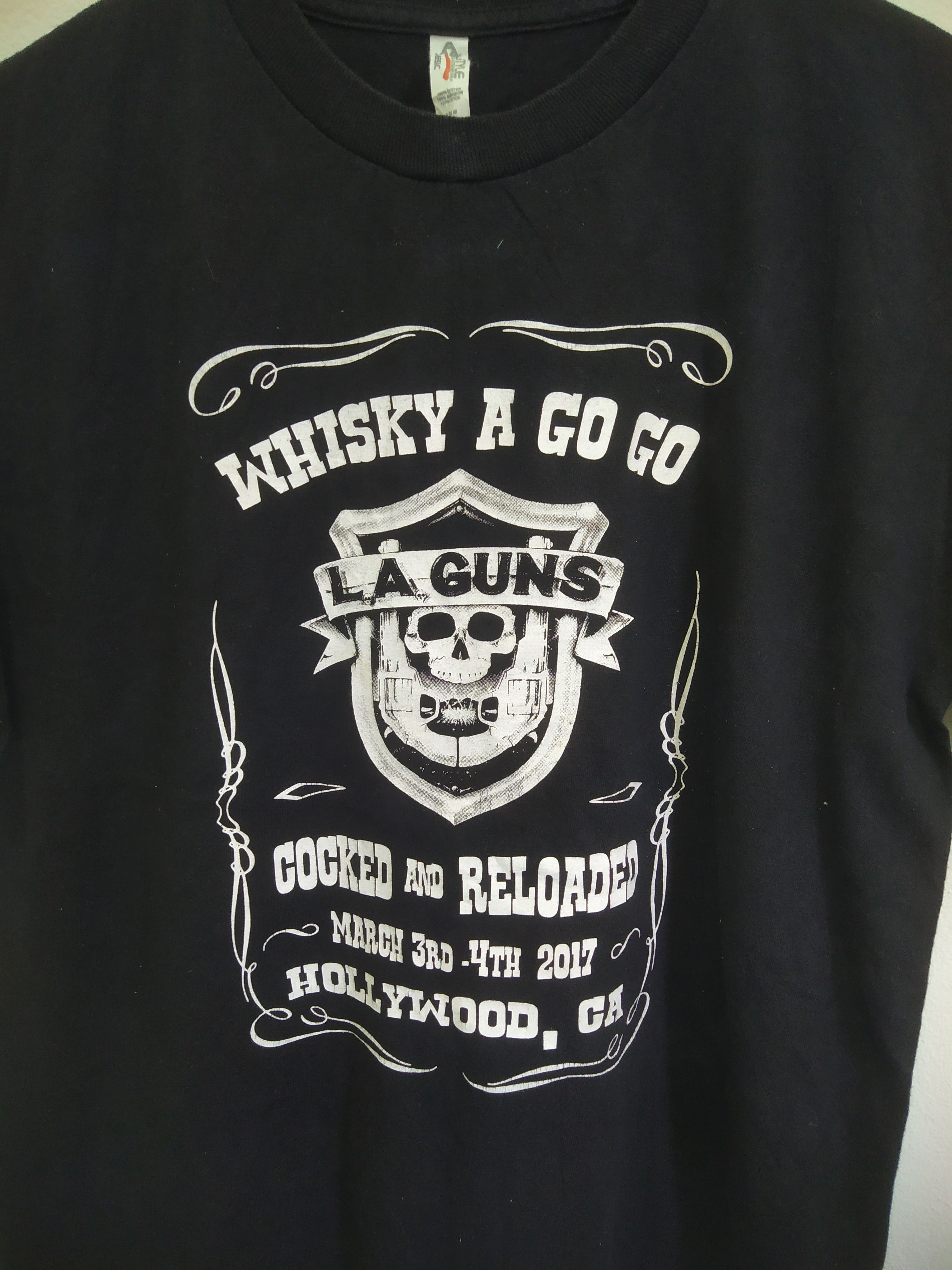 Vintage L.A. GUNS Whisky "Cocked & Reloaded" 2007 Tour Tee Size US M / EU 48-50 / 2 - 4 Thumbnail