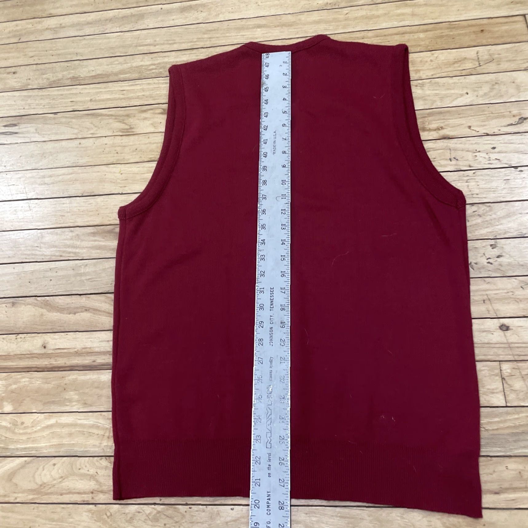 Layer 8 VINTAGE Mens Store 1970s Vest Men L Tall Red Made USA Acrylic Knit Layer Capsule Vest Size US L / EU 52-54 / 3 - 7 Thumbnail