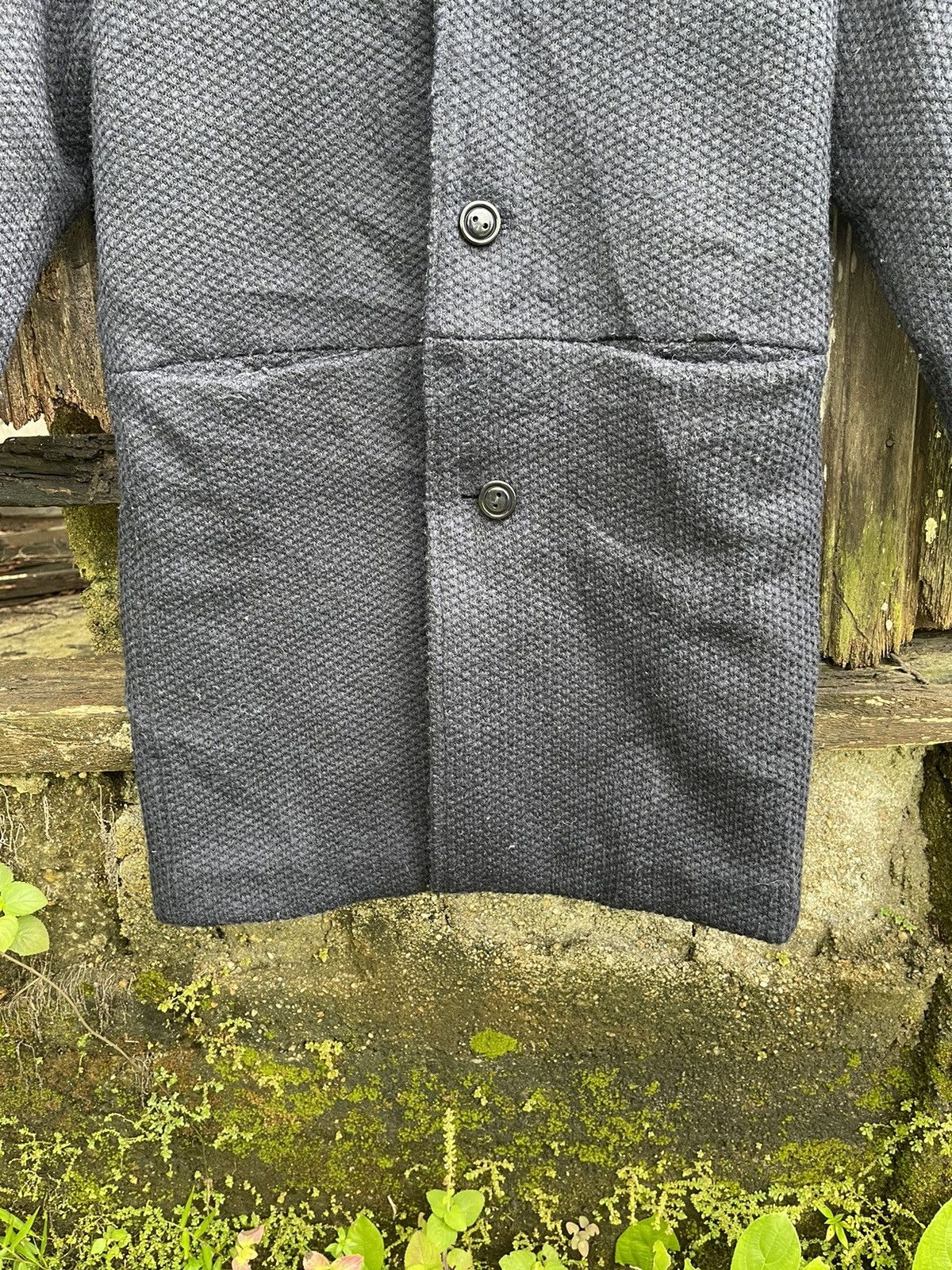 A.P.C. A.P.C. Wool Blend Textured Coat XS Black Size US XS / EU 42 / 0 - 4 Thumbnail
