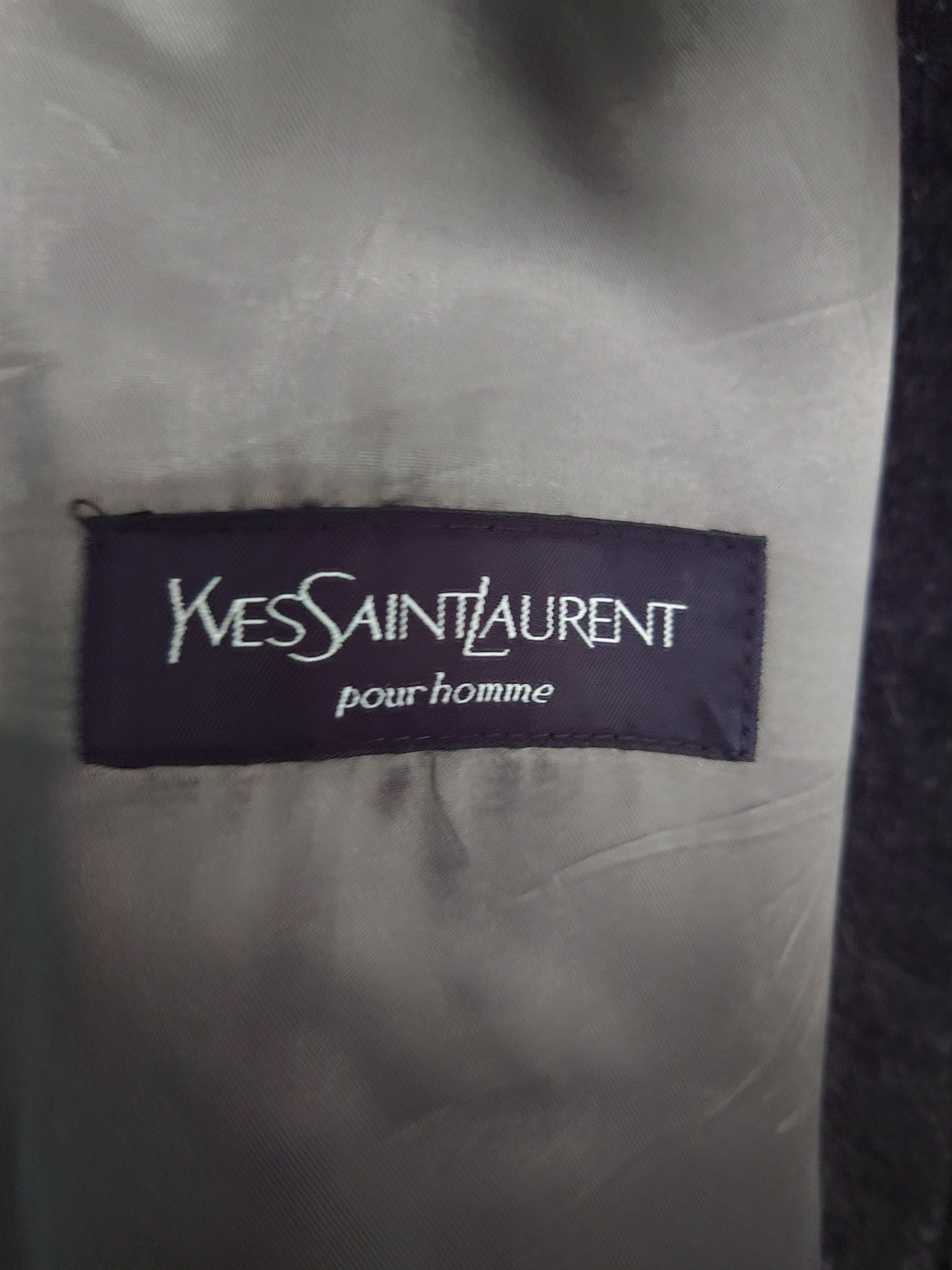 Yves Saint Laurent Vintage Yves Saint Laurent Pour Homme Wool Long Coat Size US M / EU 48-50 / 2 - 5 Thumbnail