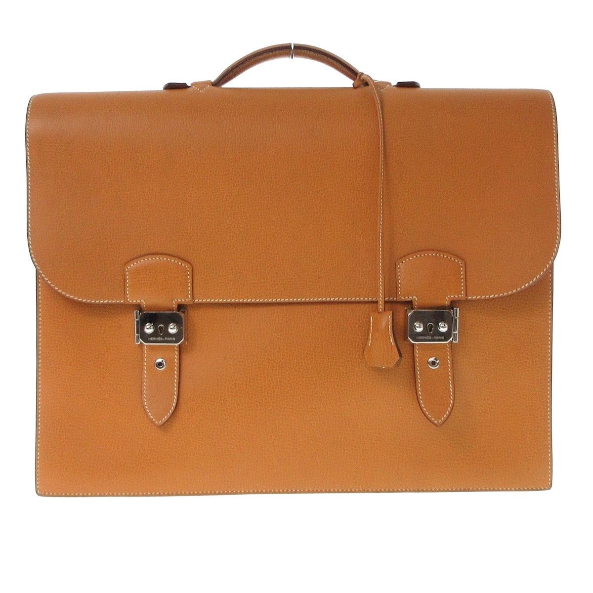 image of Hermes Sac À Dépèches Briefcase in Brown, Men's