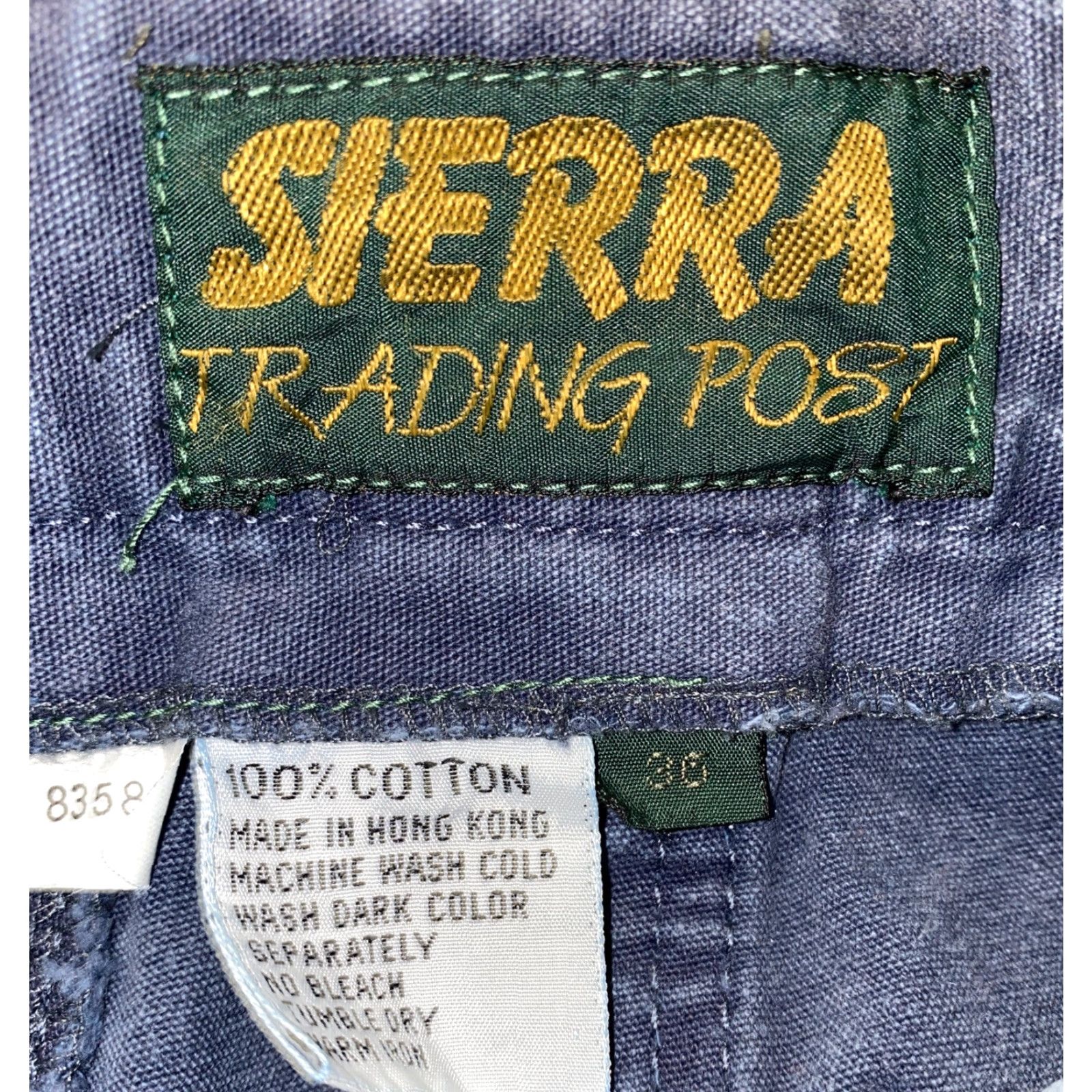 Vintage Sierra Trading Post Mens Blue Cotton Cargo Shorts Size 36, Regular Fit, Flat Front, Casual Size US 36 / EU 52 - 6 Thumbnail