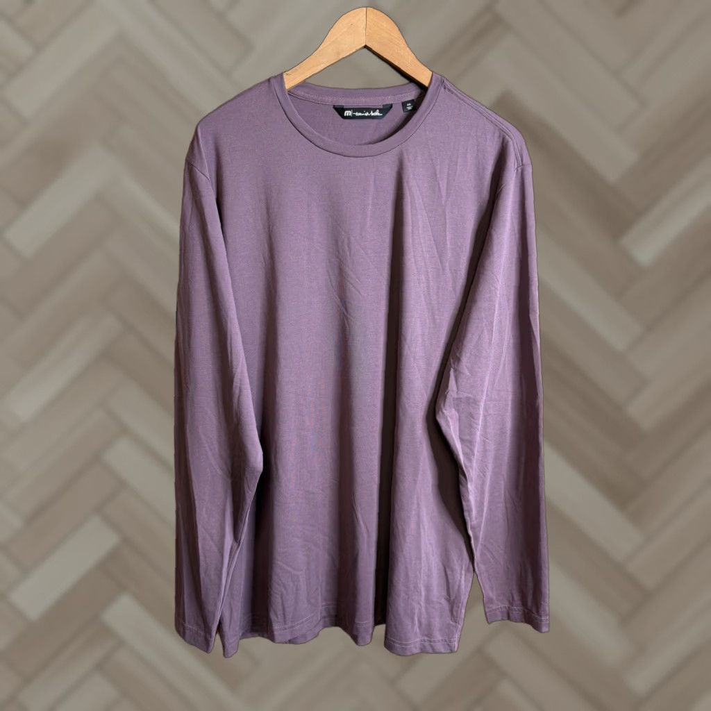 TravisMathew Travis Mathew T-Shirt Men's XXL Purple Crewneck Long Sleeve Solid Modal Polyester Pima Cotton Jersey Easy Care All Seasons Pockets Size US XXL / EU 58 / 5 - 1 Thumbnail