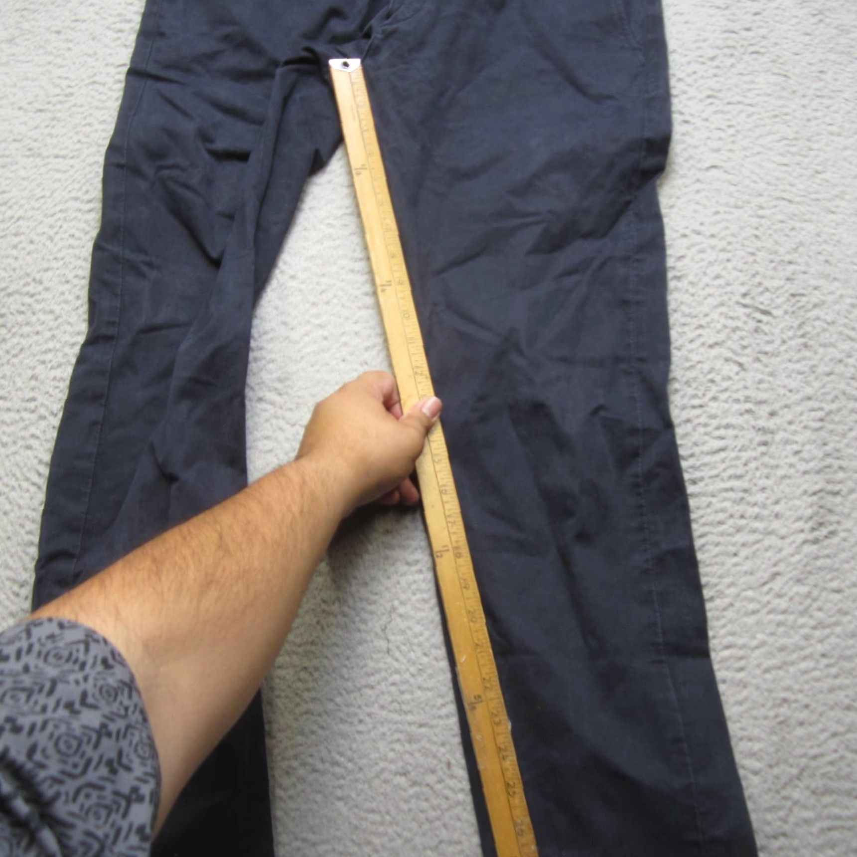 Vintage Todd Shelton Pants Mens 33x34 Navy Blue Straight Chino Basic Made in USA Casual Preppy Jacket? Size US 33 - 6 Thumbnail