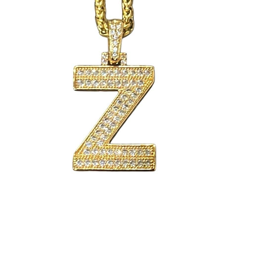 Other Keystyle Z Initial Zirconium Gold Tone Bling Necklace Adjust Size ONE SIZE - 4 Thumbnail
