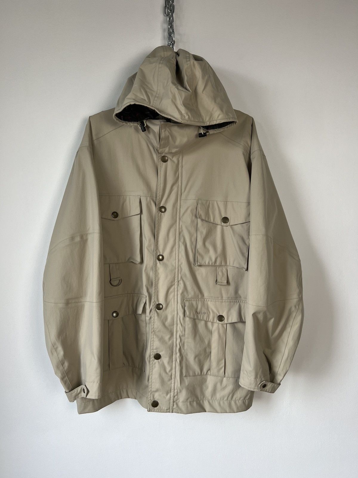 image of Barbour T800 Adventure Lightweight Jacket Waterproof Size XL in Light Brown, Men's