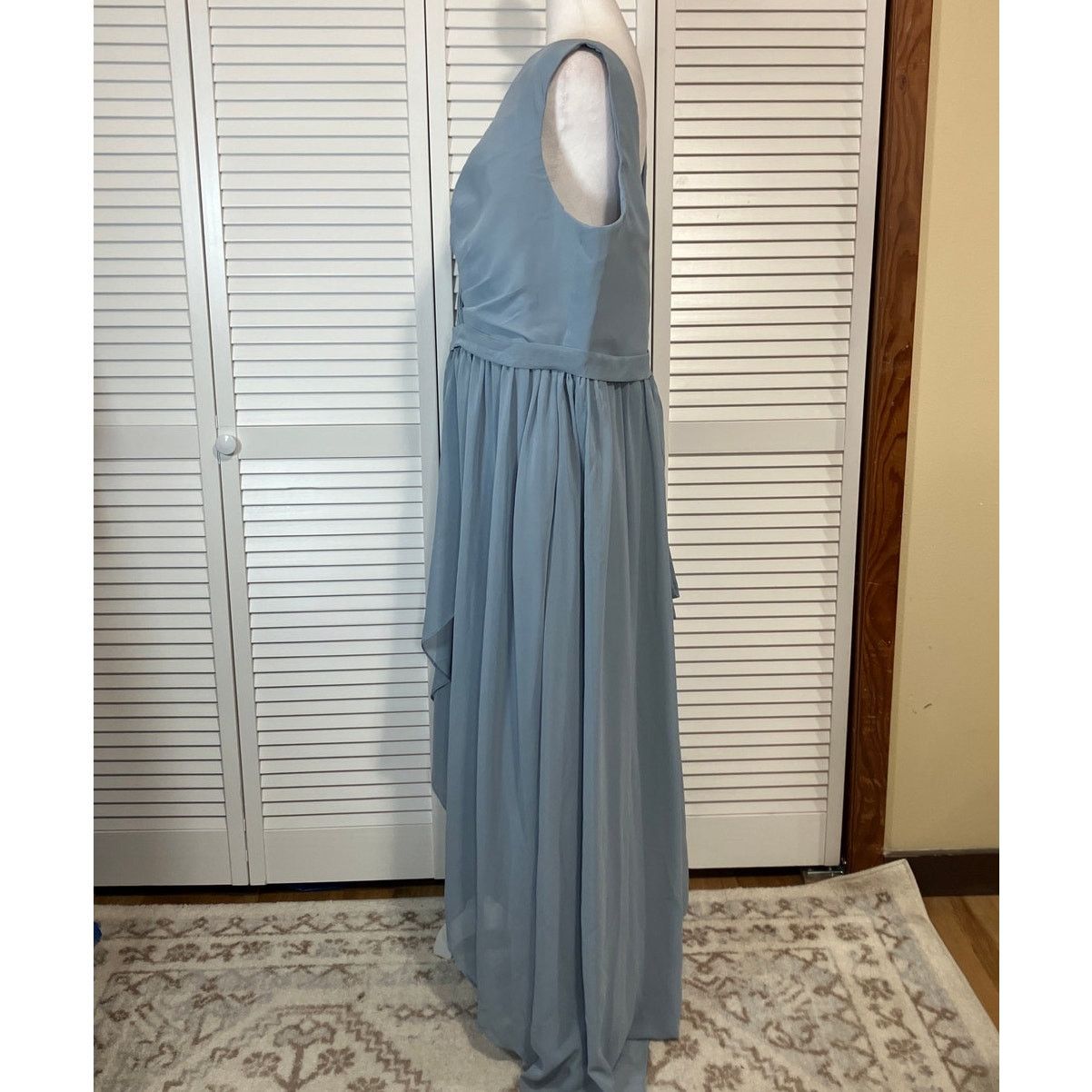 Other NWT HJ Dusty Blue Chiffon Flowy A-line Formal Dress 16 Size XL / US 12-14 / IT 48-50 - 2 Thumbnail
