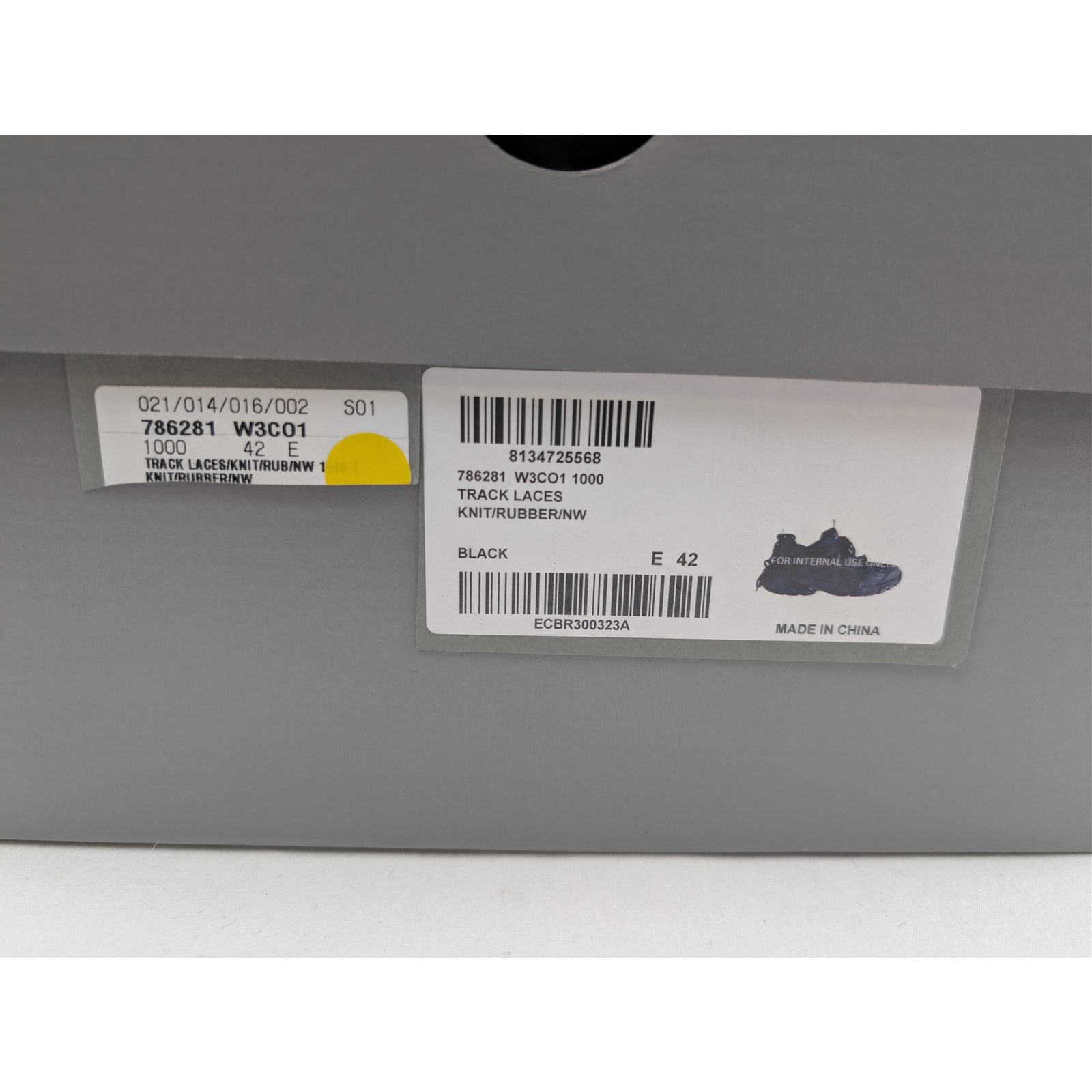 Balenciaga o1rshd1 Track Laces Shoe Sneakers in Black Size US 9 / EU 42 - 20 Thumbnail