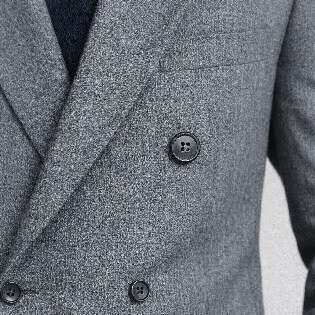 Givenchy GIVENCHY Monsieur Wool Double-Breasted Gray Blazer Jacket Size US M / EU 48-50 / 2 - 5 Thumbnail