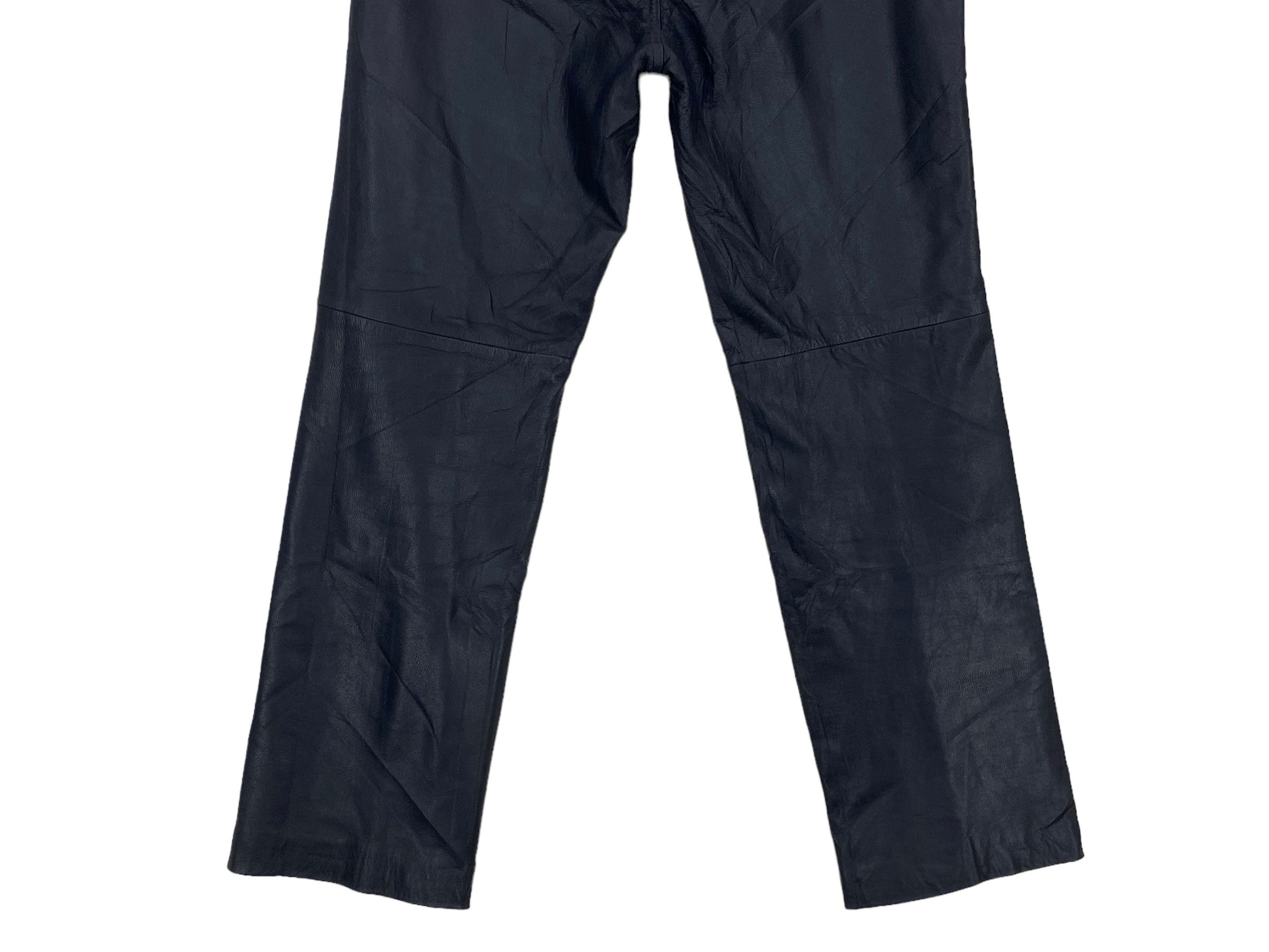 Japanese Brand Leather Pants Sheep Skin Motorcycle Black Pants Size US 30 / EU 46 - 7 Thumbnail
