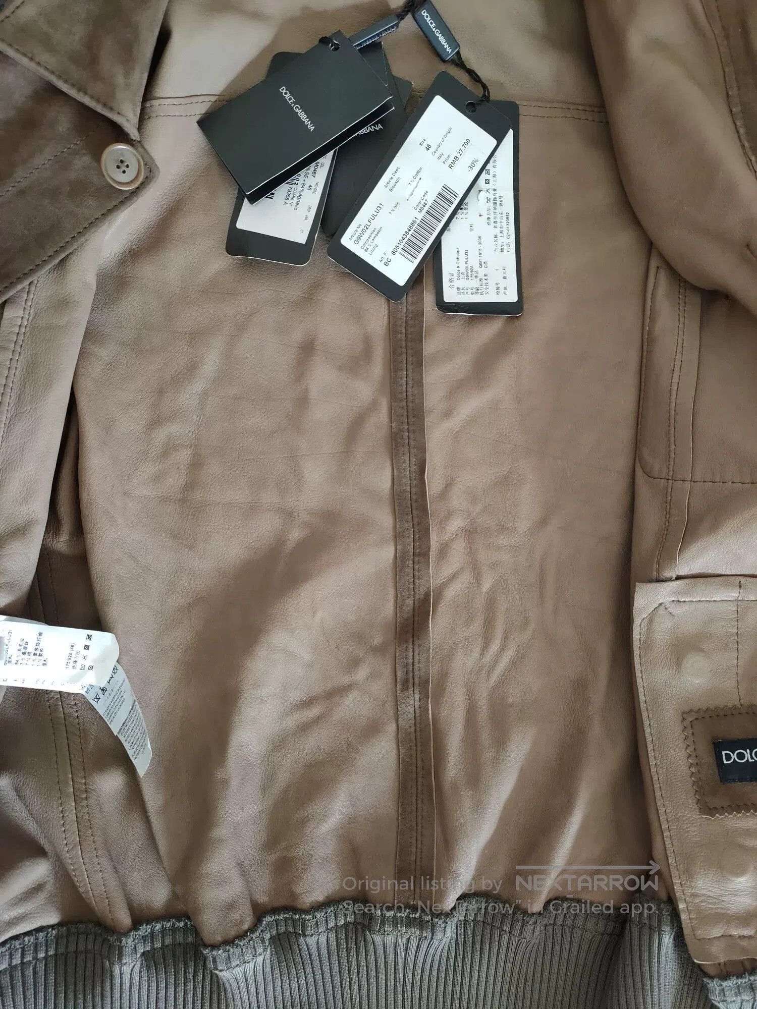 Dolce & Gabbana Dolce & Gabbana Men's Leather Jacket. Size US S / EU 44-46 / 1 - 8 Thumbnail