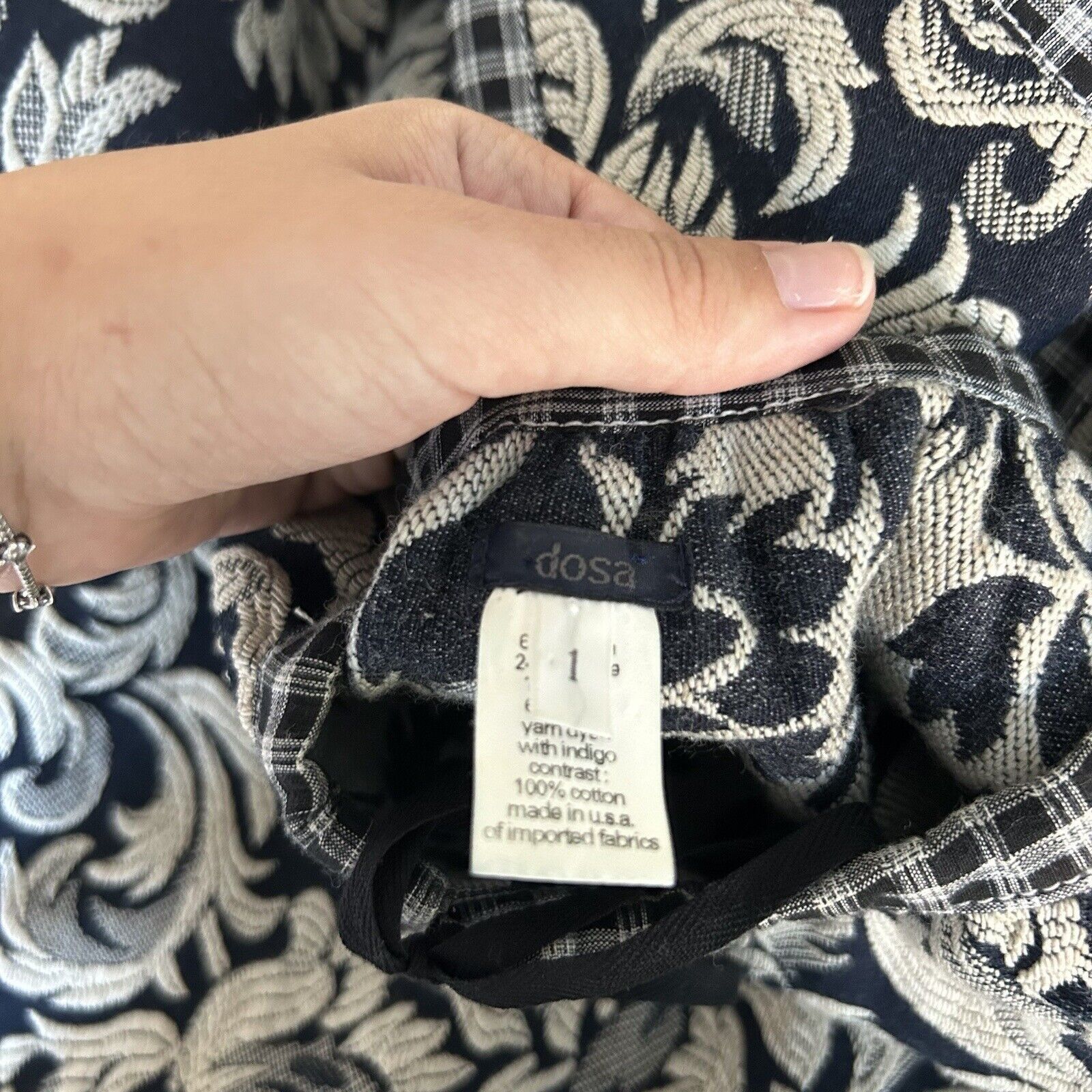 Dosa DOSA Women’s Dress Gray Blue Mini Floral Paisley Sleeveless Size L / US 10 / IT 46 - 15 Thumbnail