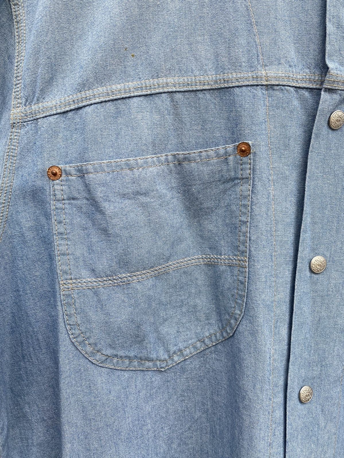 Vintage VTG Chambray Source Crafted Shirt Workwear Metal Snap Button Size US L / EU 52-54 / 3 - 5 Thumbnail