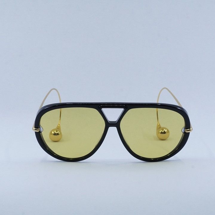 Bottega Veneta Bottega Veneta BV1273S 003 Sunglasses Black and Gold Size ONE SIZE - 4 Thumbnail