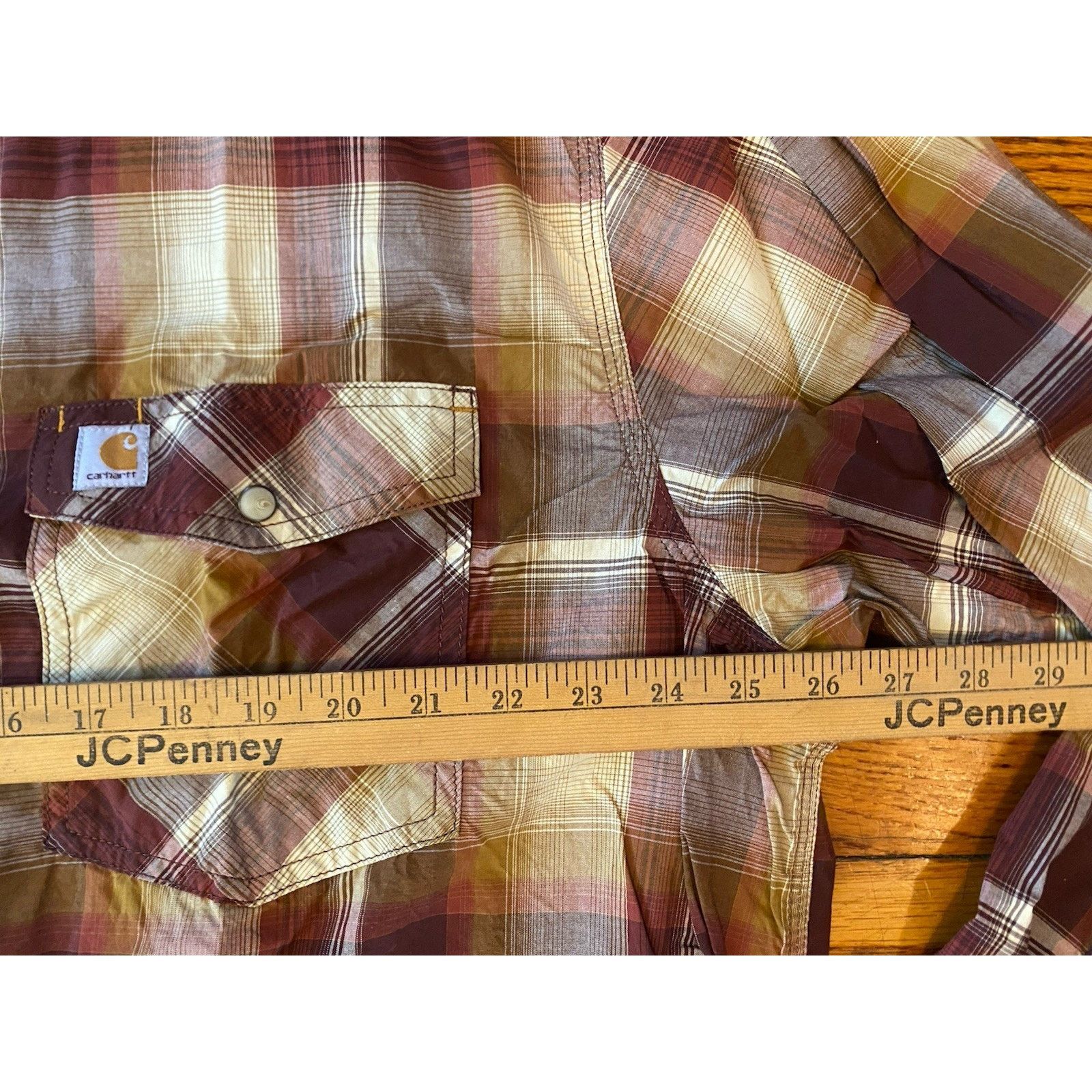 Carhartt Carhartt Pearl Snap Plaid Shirt Men’s Relaxed Fit 2XL Tall Size US XXL / EU 58 / 5 - 5 Thumbnail