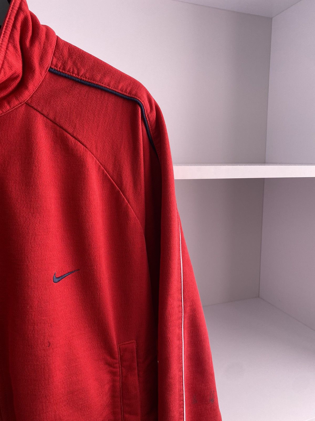 Nike × Vintage Vintage Nike Red Track Jacket Size US L / EU 52-54 / 3 - 6 Thumbnail