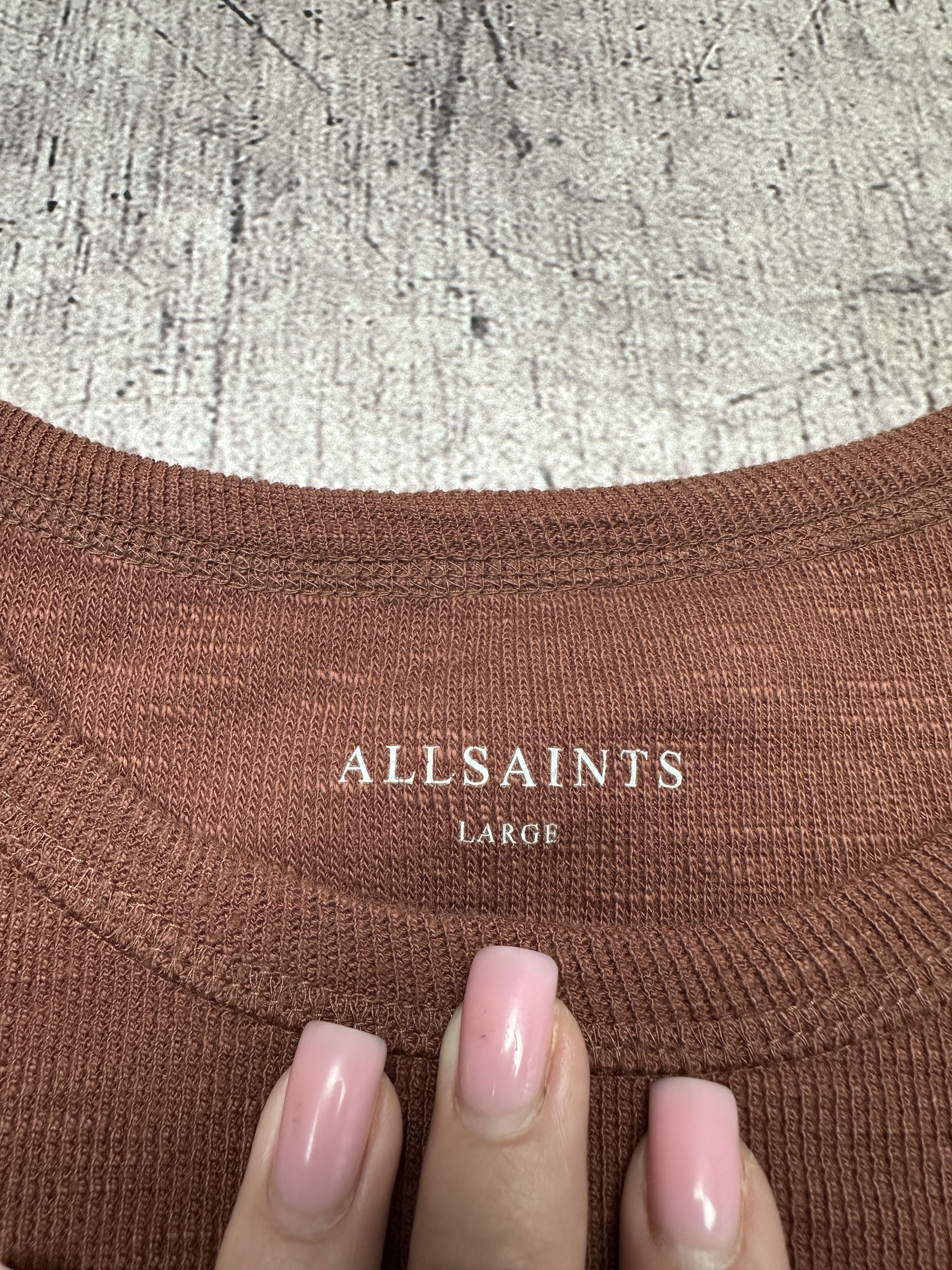 Allsaints Allsaints Mens Esum SS Crew Neck Heavy Cotton T-Shirt Size US L / EU 52-54 / 3 - 4 Thumbnail