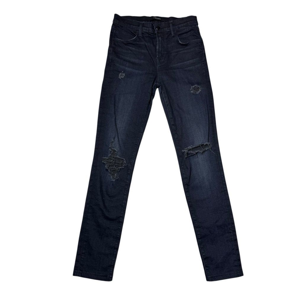 J Brand J Brand Maria High Rise Skinny Jeans In Destructed Sanctity Size 25" / US 0 / IT 36 - 2 Thumbnail