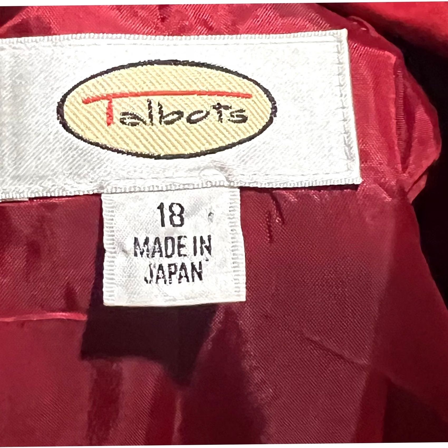 Talbots VINTAGE Talbots Jacket Red 100% Cotton Button Front Pockets Womens 18 Blazer Jacket Women 18 Red Solid Casual Business Travel Mens Womens Girls Size XXL / US 16-18 / IT 52-54 - 7 Thumbnail