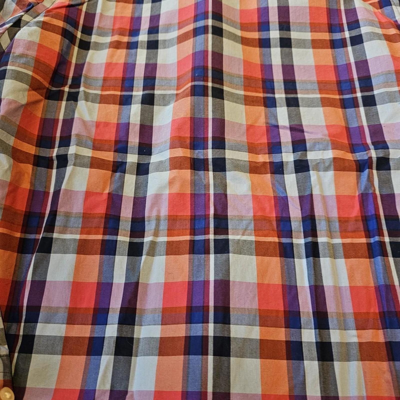 Designer MEN'S PLAID NON-IRON BUTTON DOWN SHIRT Size US S / EU 44-46 / 1 - 8 Thumbnail