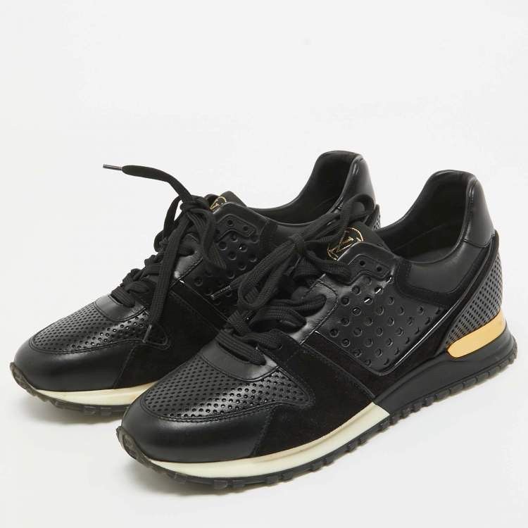 Louis Vuitton Louis Vuitton Black Perforated Run Away Sneakers Size US 6.5 / EU 39-40 - 2 Thumbnail